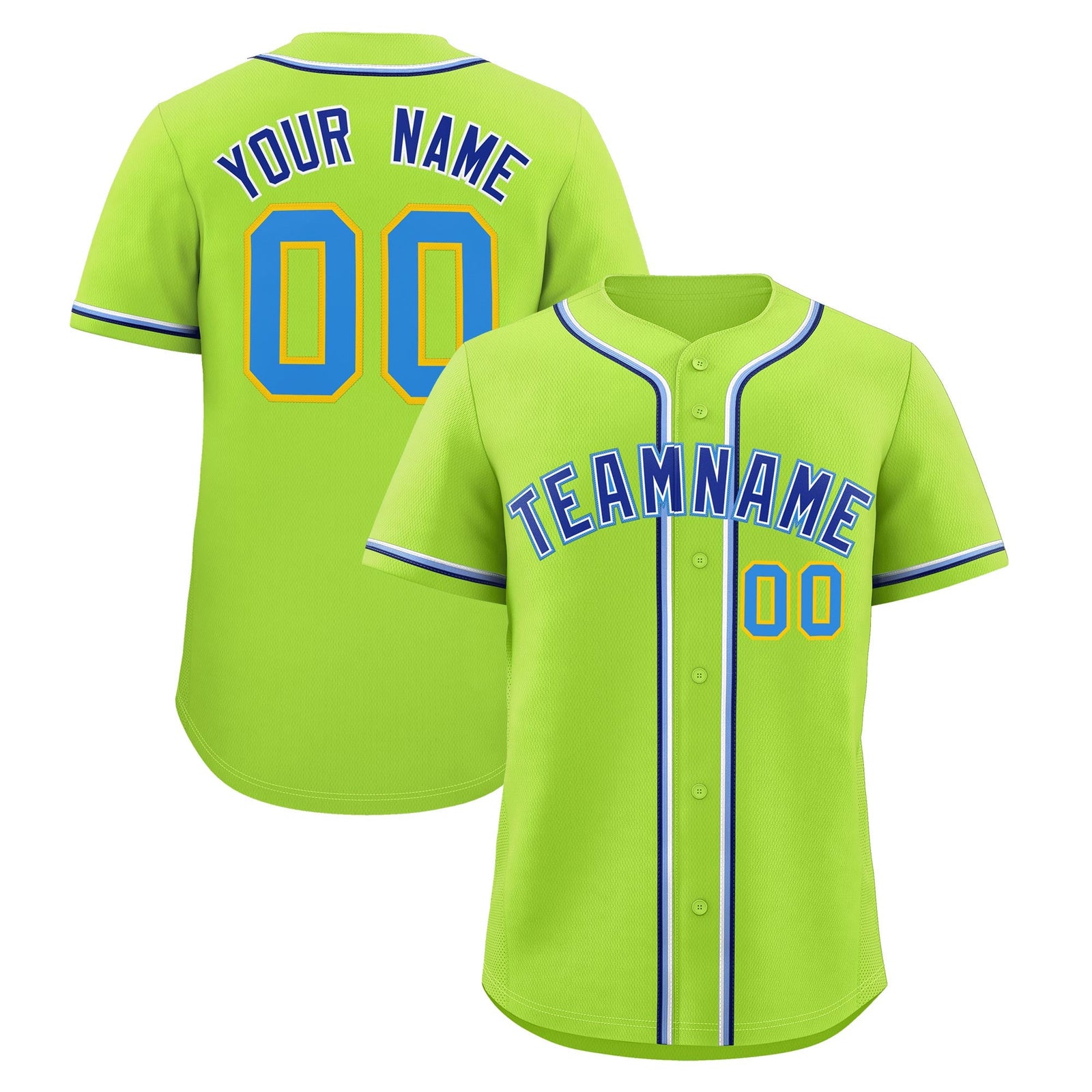 Custom Neon Green Classic Style Stitched Sports Uniform Personalized For Teams Quick Dry Baseball Jersey| KXKSHOP