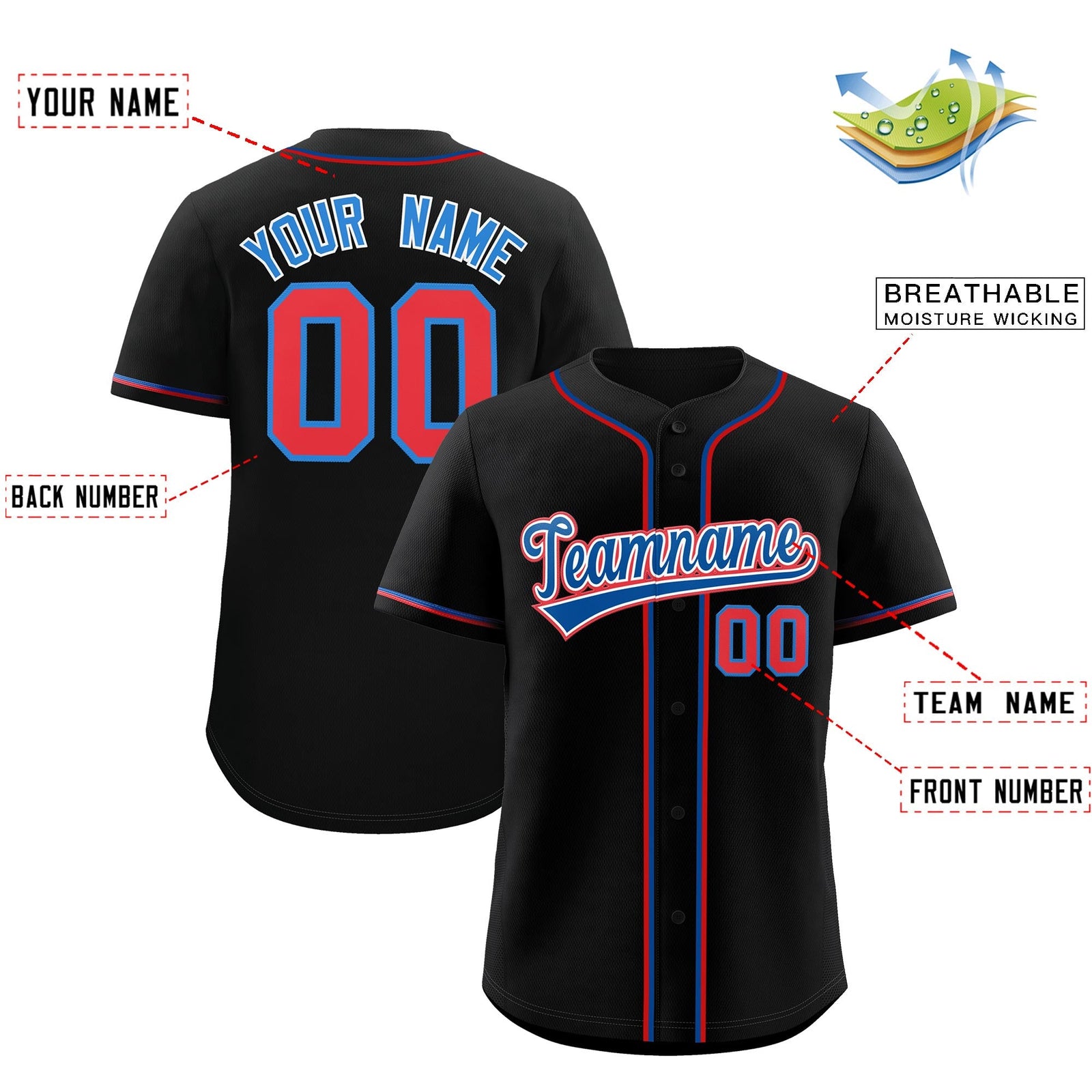 Custom Black Classic Style Stitched Sports Uniform Personalized For Teams Quick Dry Baseball Jersey| KXKSHOP