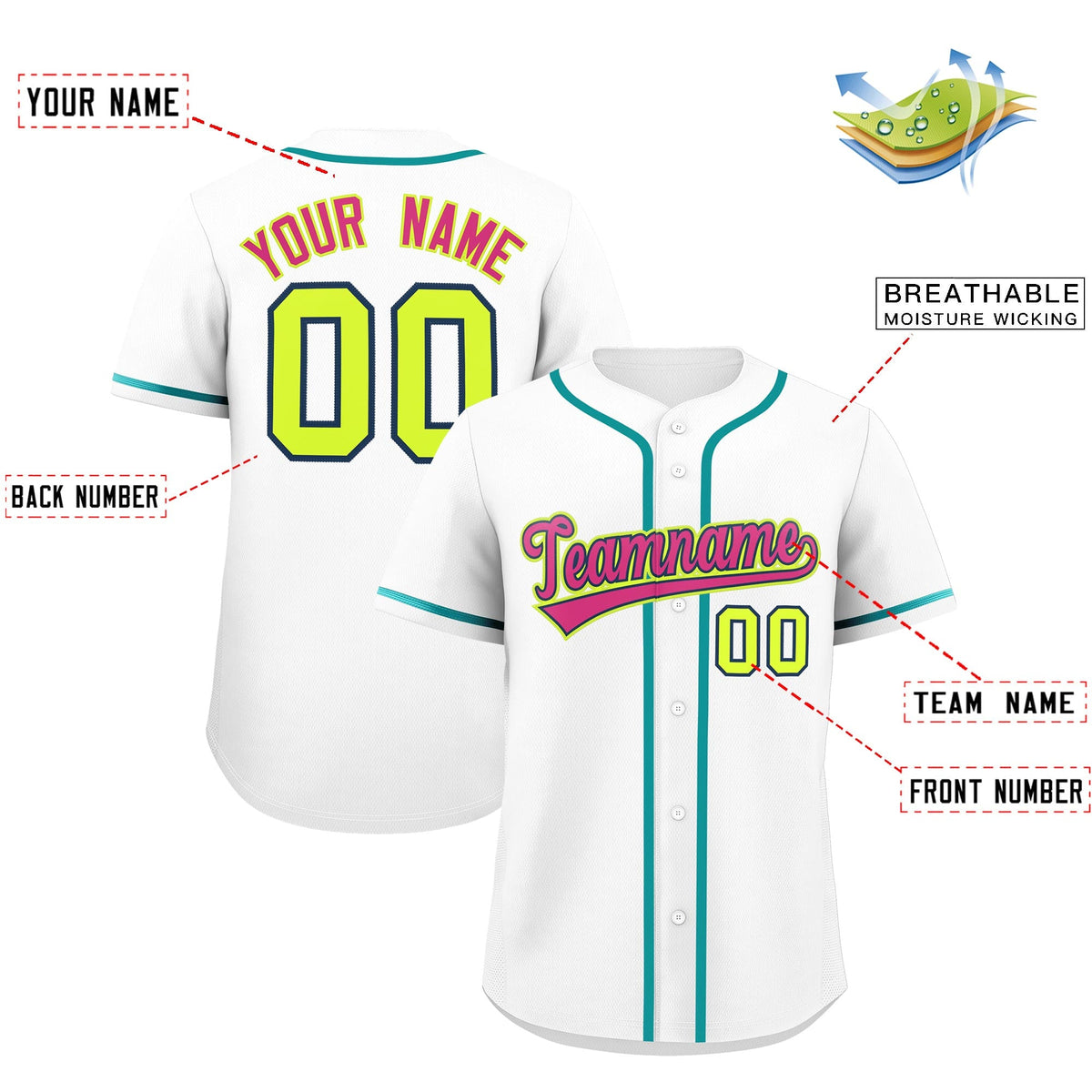 Custom White Classic Style Stitched Sports Uniform Personalized For Teams Lightweight Baseball Jersey| KXKSHOP
