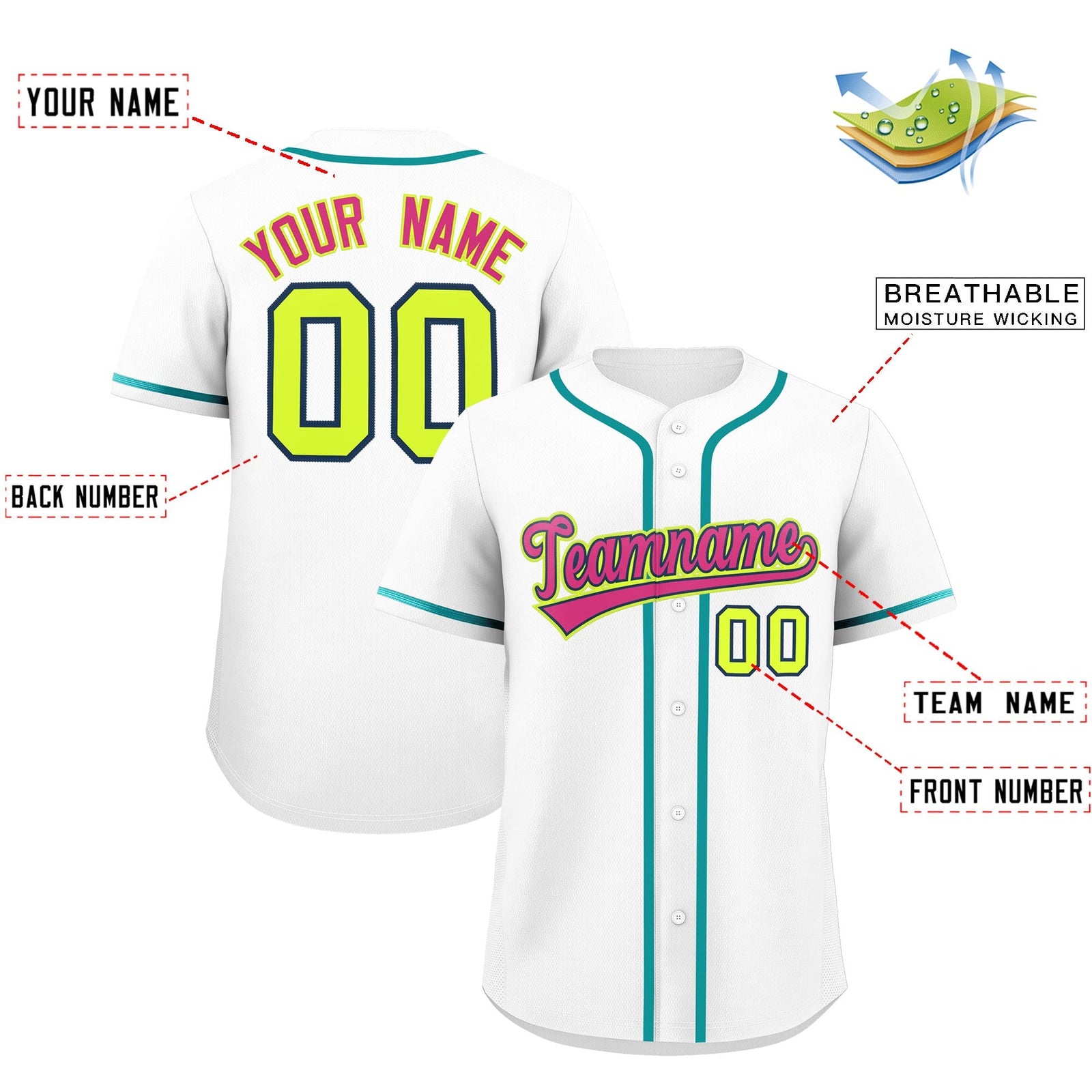 Custom White Classic Style Stitched Sports Uniform Personalized For Teams Lightweight Baseball Jersey| KXKSHOP