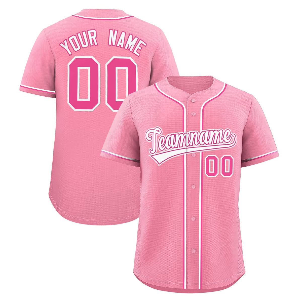 Custom Light Pink Classic Style Stitched Sports Uniform Personalized For Teams Quick Dry Baseball Jersey| KXKSHOP