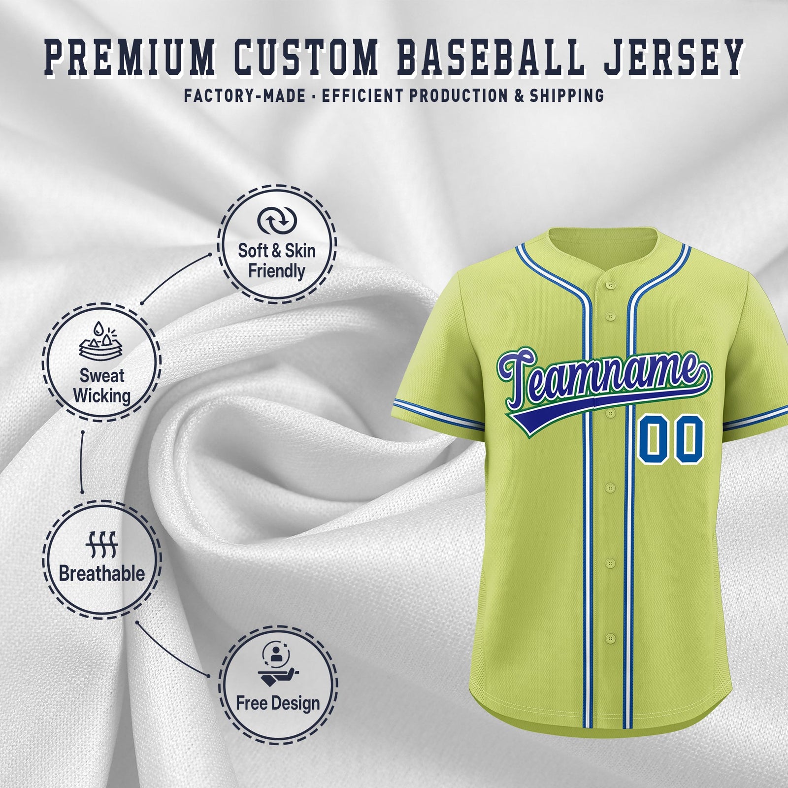 Custom Champagne Classic Style Stitched Sports Uniform Personalized For Teams Quick Dry Baseball Jersey| KXKSHOP