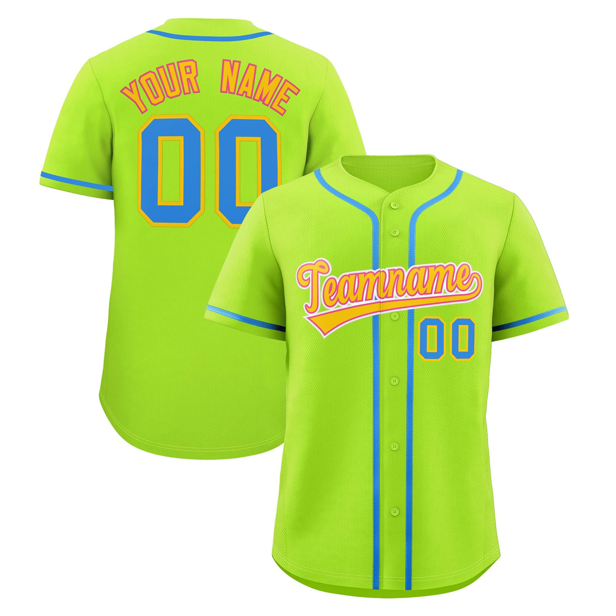 Custom Neon Creen Classic Style Stitched Sports Uniform Personalized For Teams Lightweight Baseball Jersey| KXKSHOP