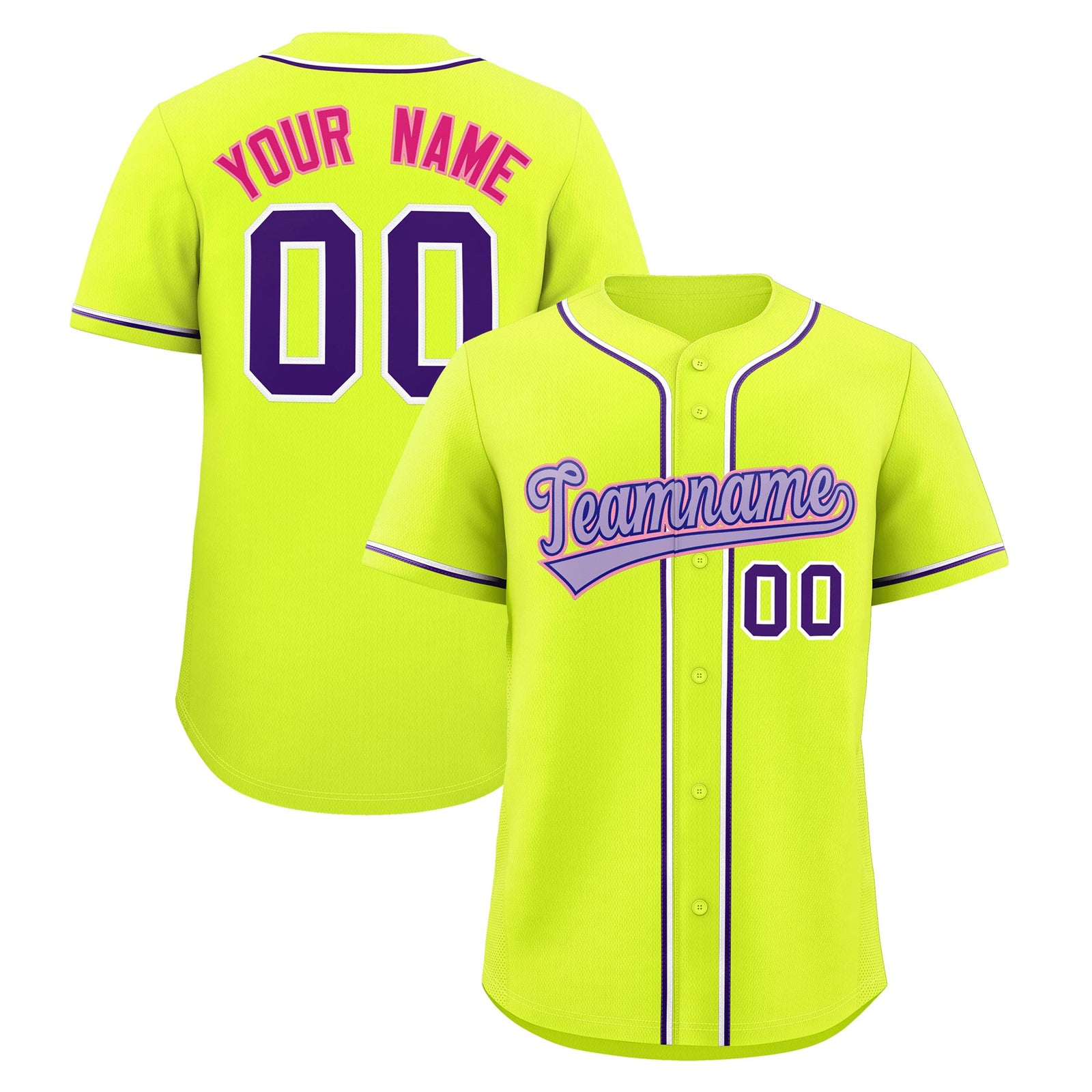 Custom Fluorescent Green Classic Style Stitched Sports Uniform Personalized For Teams Lightweight Baseball Jersey| KXKSHOP