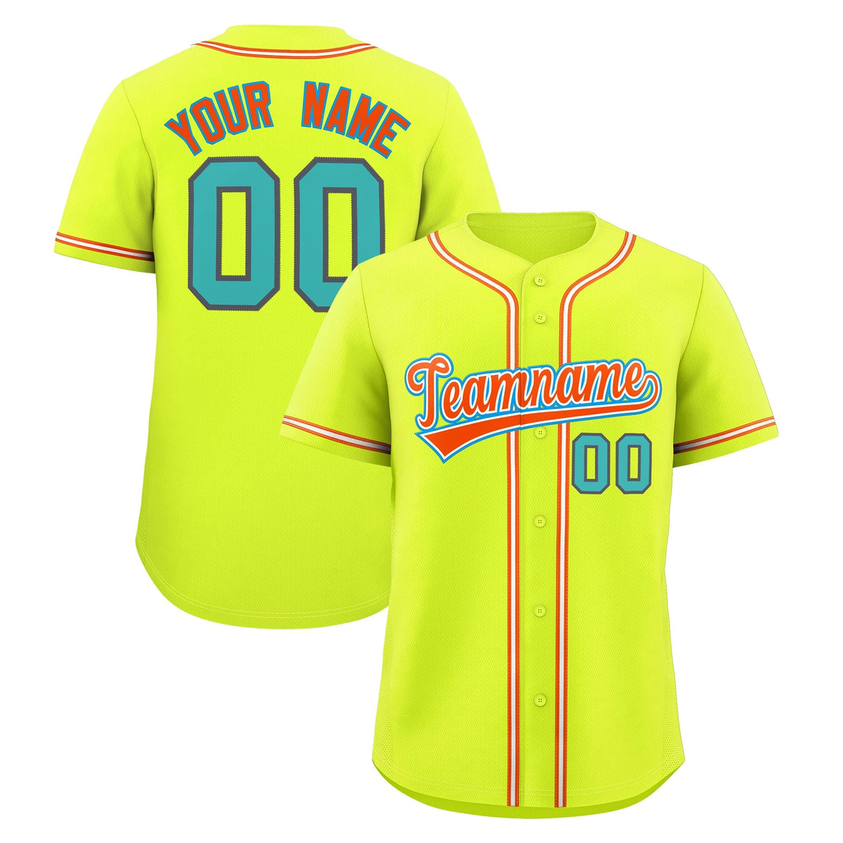 Custom Fluorescent Green Classic Style Stitched Sports Uniform Personalized For Teams Lightweight Baseball Jersey| KXKSHOP