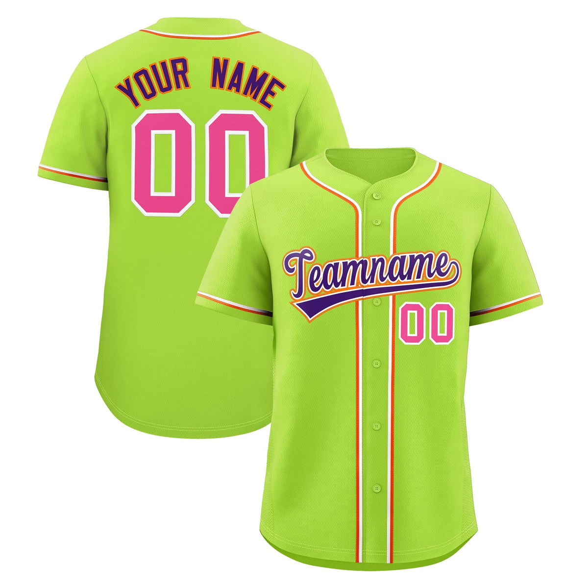 Custom Neon Green Classic Style Stitched Sports Uniform Personalized For Teams Lightweight Baseball Jersey| KXKSHOP