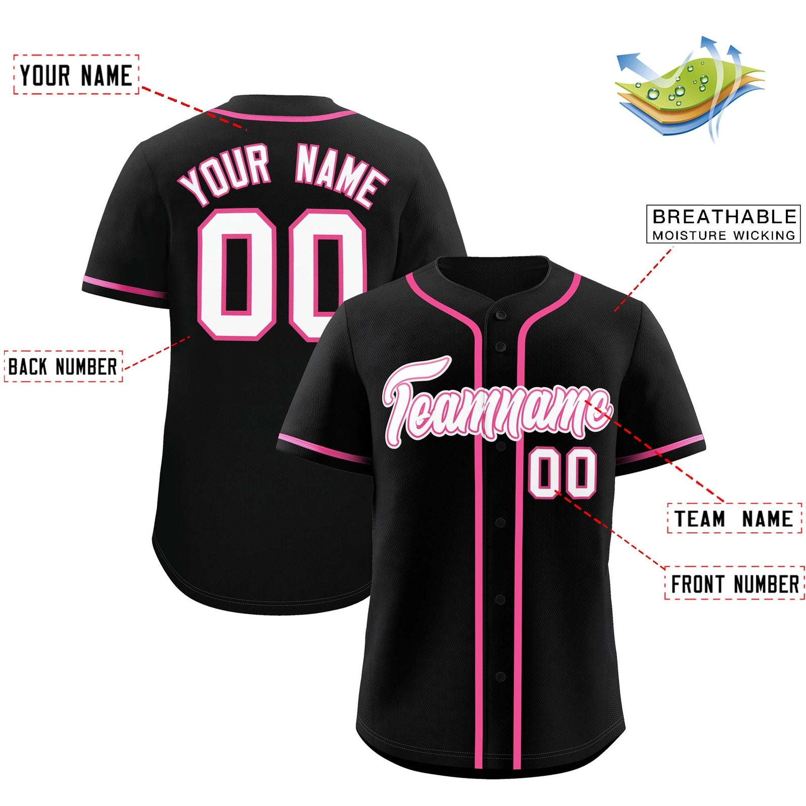 Custom Black Classic Style Stitched Sports Uniform Personalized For Teams Quick Dry Baseball Jersey| KXKSHOP
