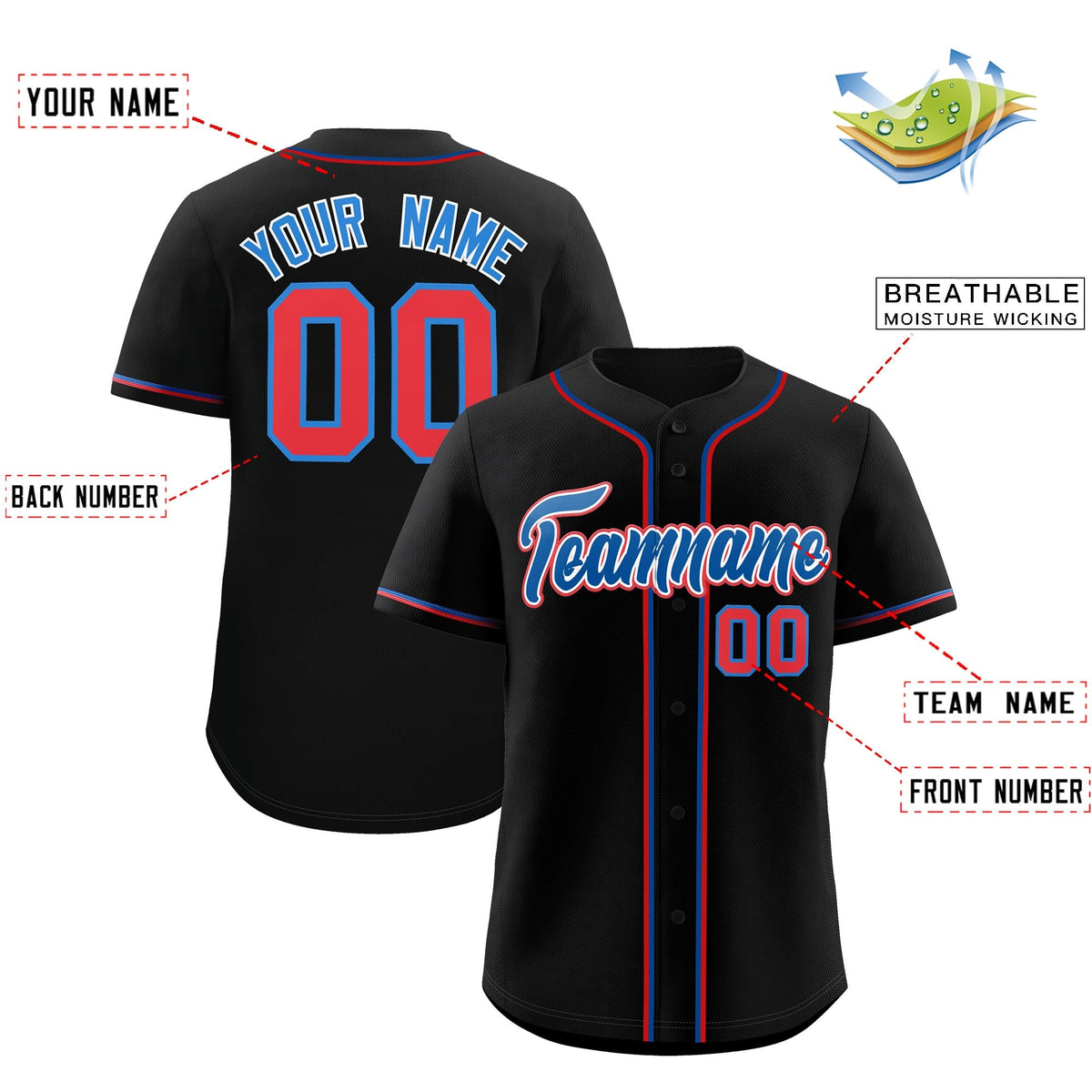 Custom Black Classic Style Stitched Sports Uniform Personalized For Teams Quick Dry Baseball Jersey| KXKSHOP