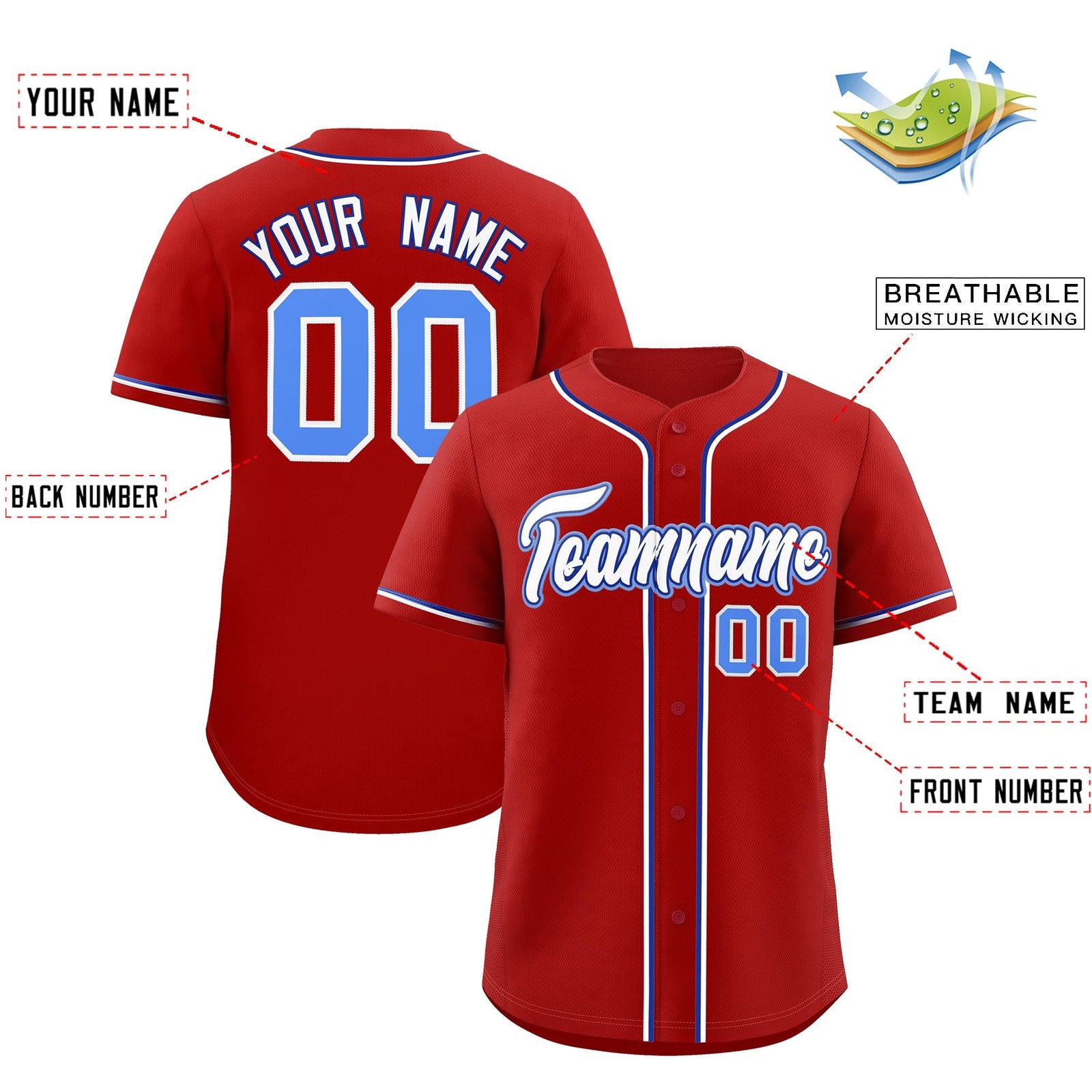Custom Red Classic Style Stitched Sports Uniform Personalized For Teams Quick Dry Baseball Jersey| KXKSHOP