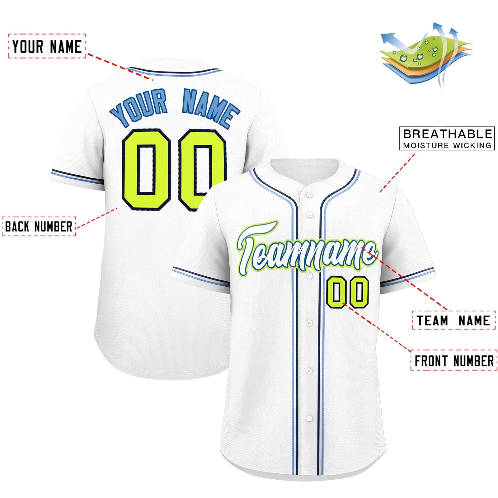 Custom White Classic Style Stitched Sports Uniform Personalized For Teams Quick Dry Baseball Jersey| KXKSHOP