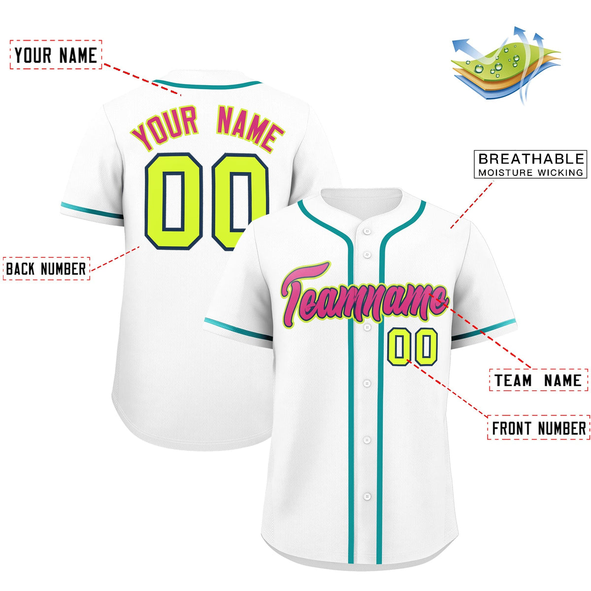 Custom White Classic Style Stitched Sports Uniform Personalized For Teams Lightweight Baseball Jersey| KXKSHOP