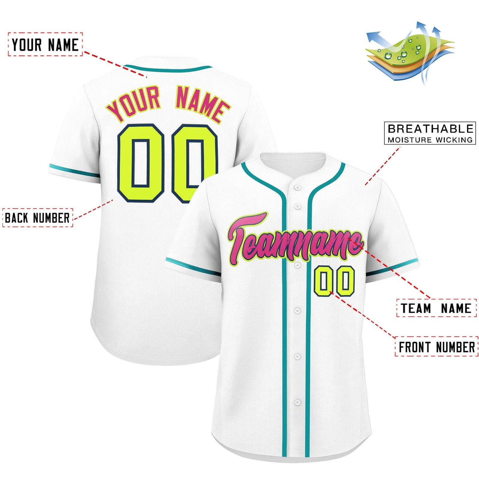 Custom White Classic Style Stitched Sports Uniform Personalized For Teams Lightweight Baseball Jersey| KXKSHOP