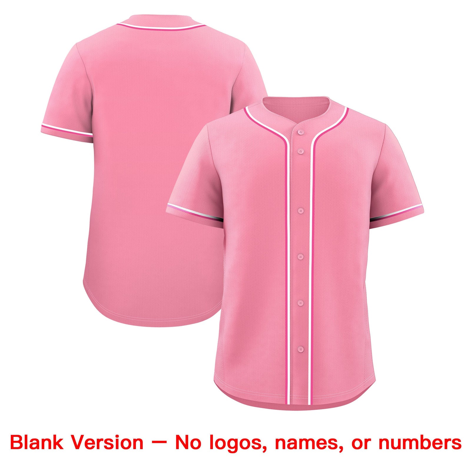 Custom Light Pink Classic Style Stitched Sports Uniform Personalized For Teams Quick Dry Baseball Jersey| KXKSHOP