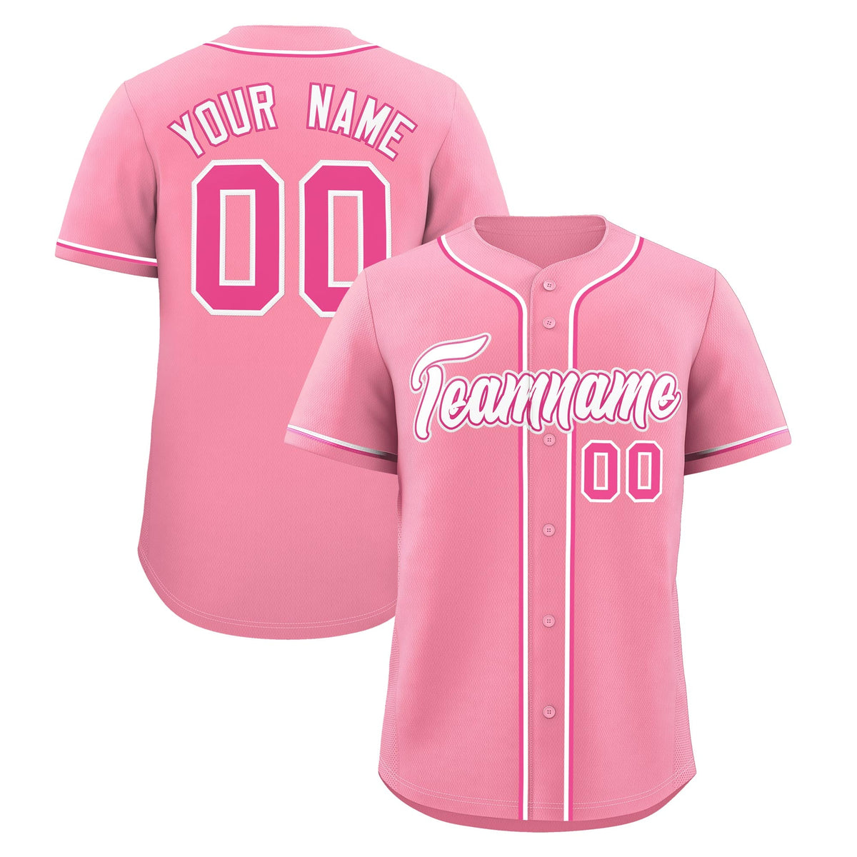 Custom Light Pink Classic Style Stitched Sports Uniform Personalized For Teams Quick Dry Baseball Jersey| KXKSHOP