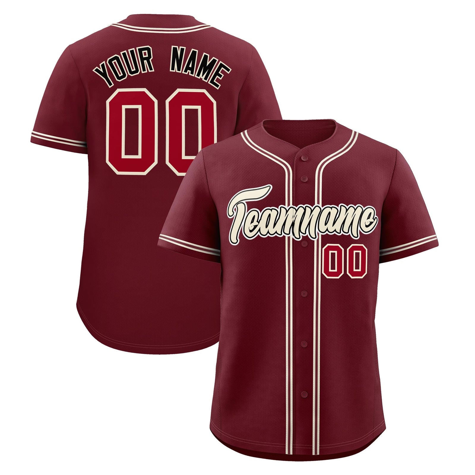 Custom Maroon Classic Style Stitched Sports Uniform Personalized For Teams Quick Dry Baseball Jersey| KXKSHOP