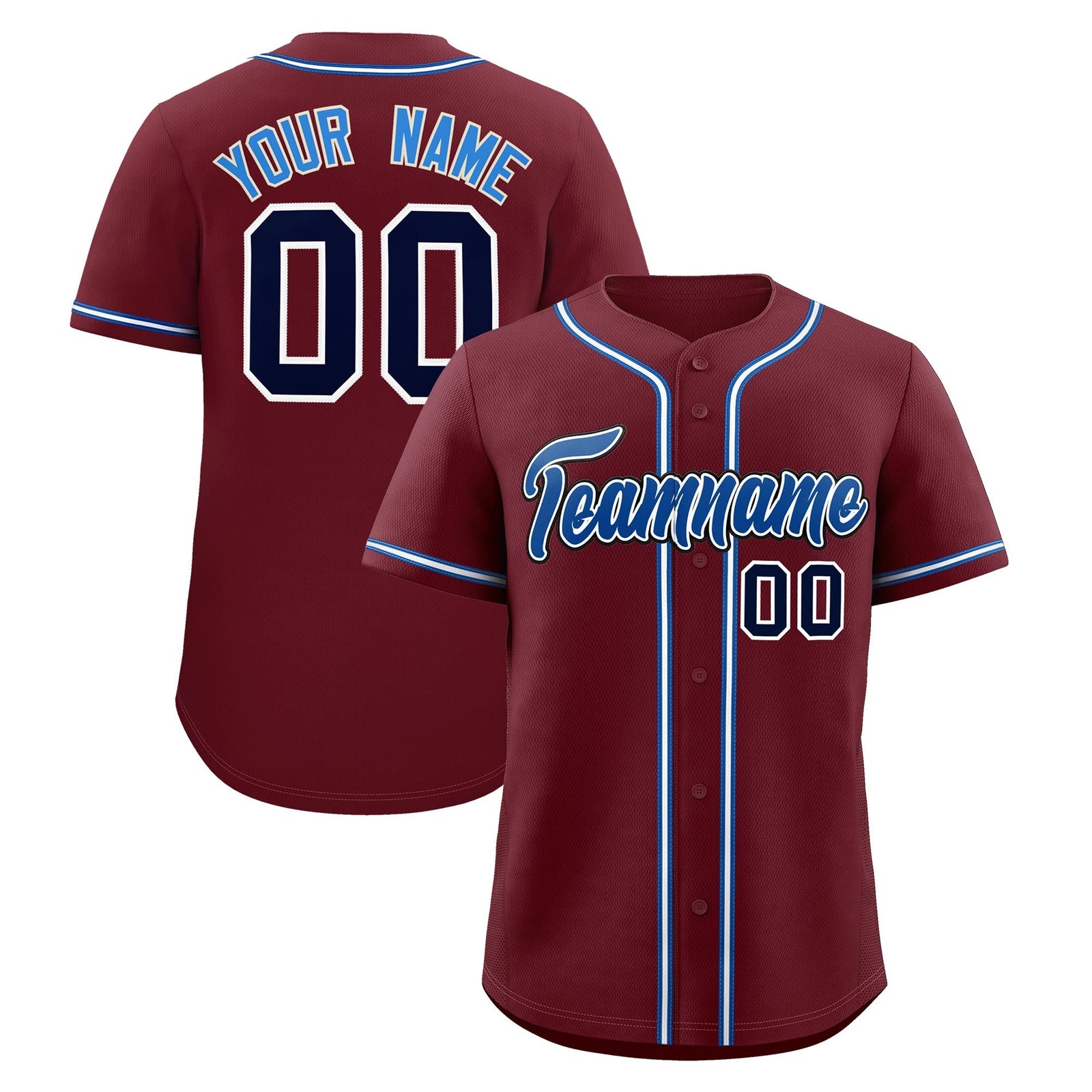Custom Maroon Classic Style Stitched Sports Uniform Personalized For Teams Lightweight Baseball Jersey| KXKSHOP