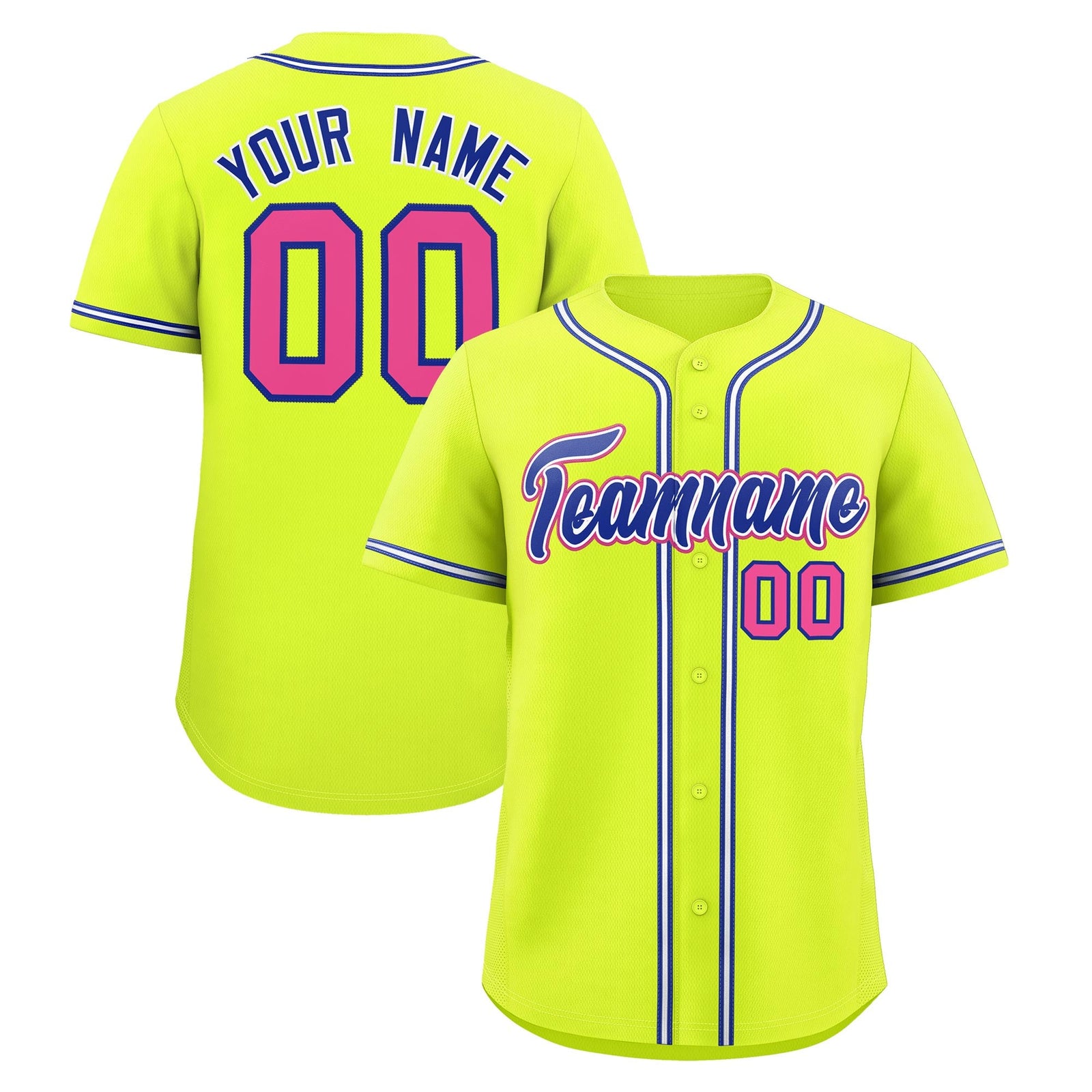 Custom Fluorescent Green Classic Style Stitched Sports Uniform Personalized For Teams Quick Dry Baseball Jersey| KXKSHOP