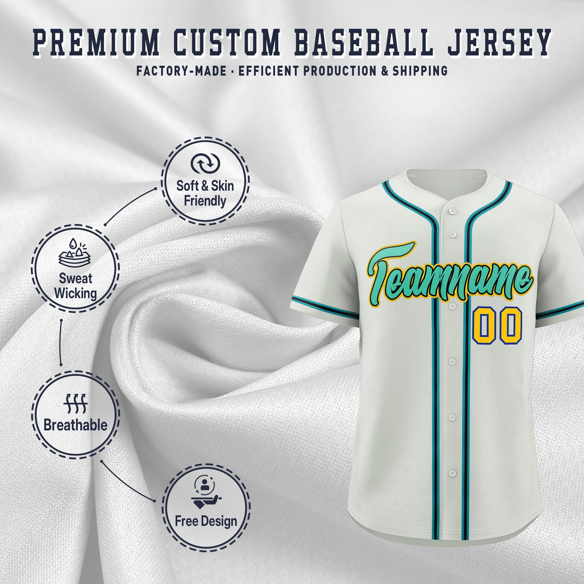 Custom Light Gray Classic Style Stitched Sports Uniform Personalized For Teams Lightweight Baseball Jersey| KXKSHOP