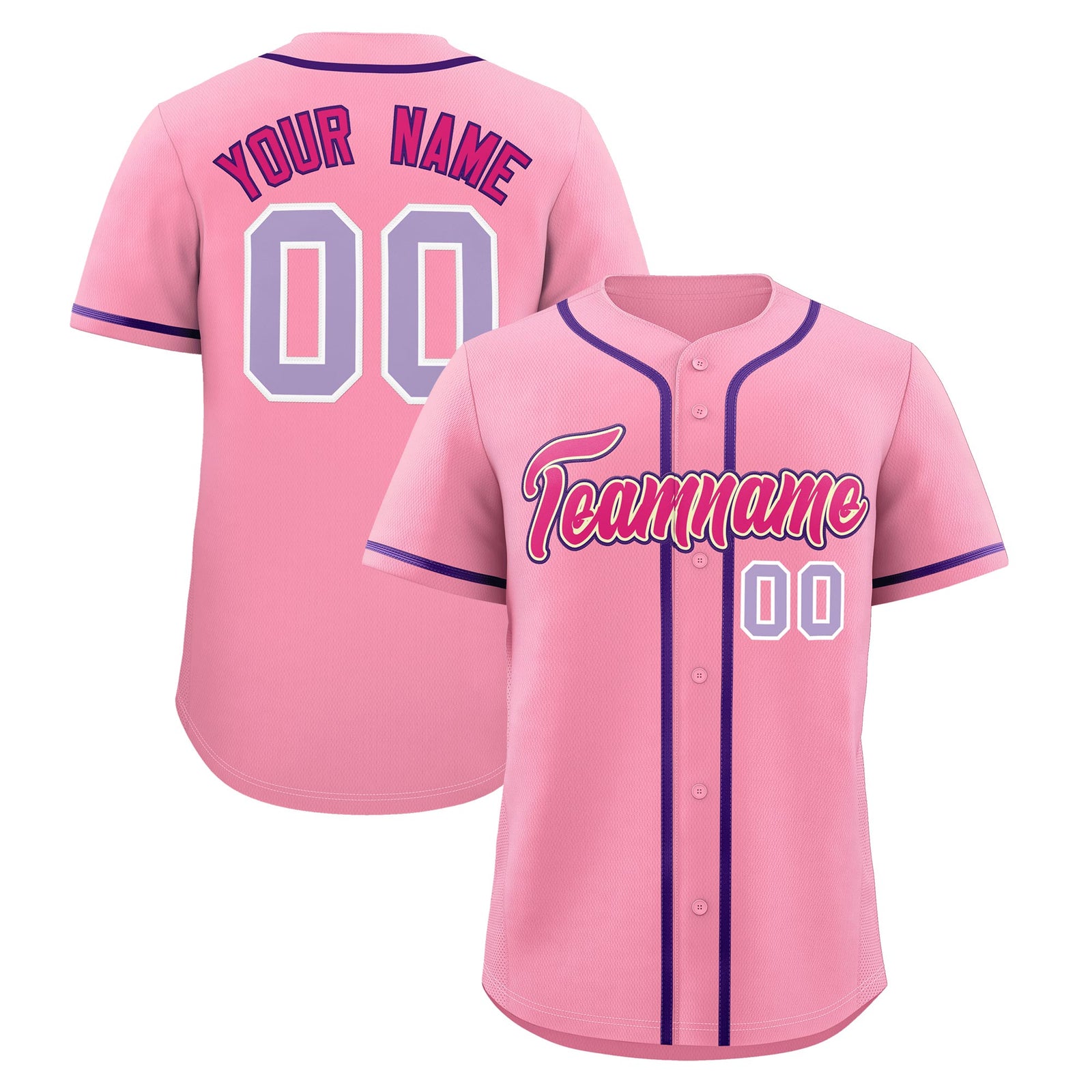 Custom Light Pink Classic Style Stitched Sports Uniform Personalized For Teams Lightweight Baseball Jersey| KXKSHOP