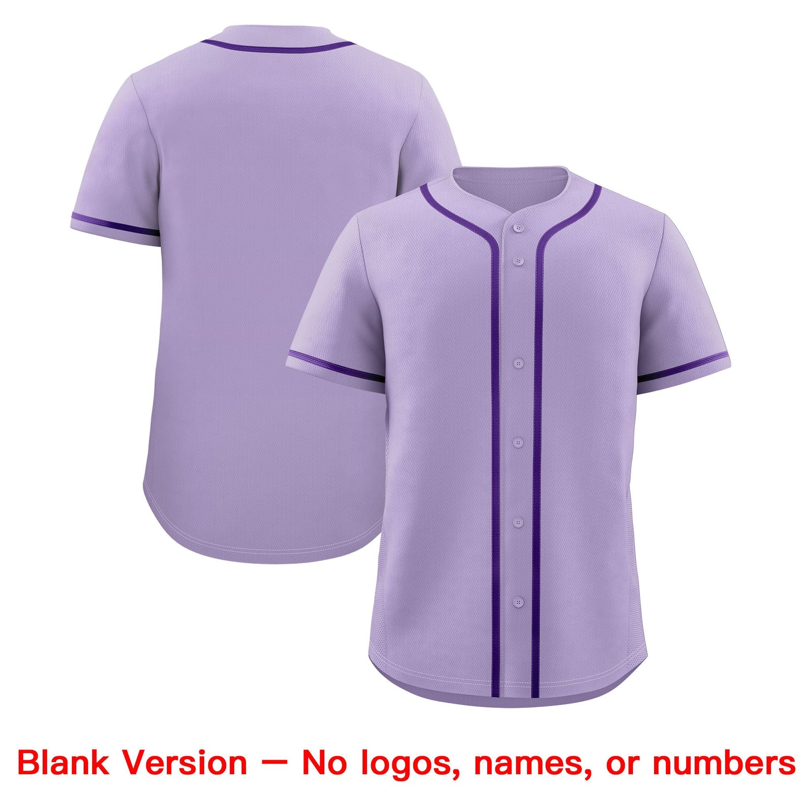 Custom Light Purple Classic Style Stitched Sports Uniform Personalized For Teams Quick Dry Baseball Jersey| KXKSHOP