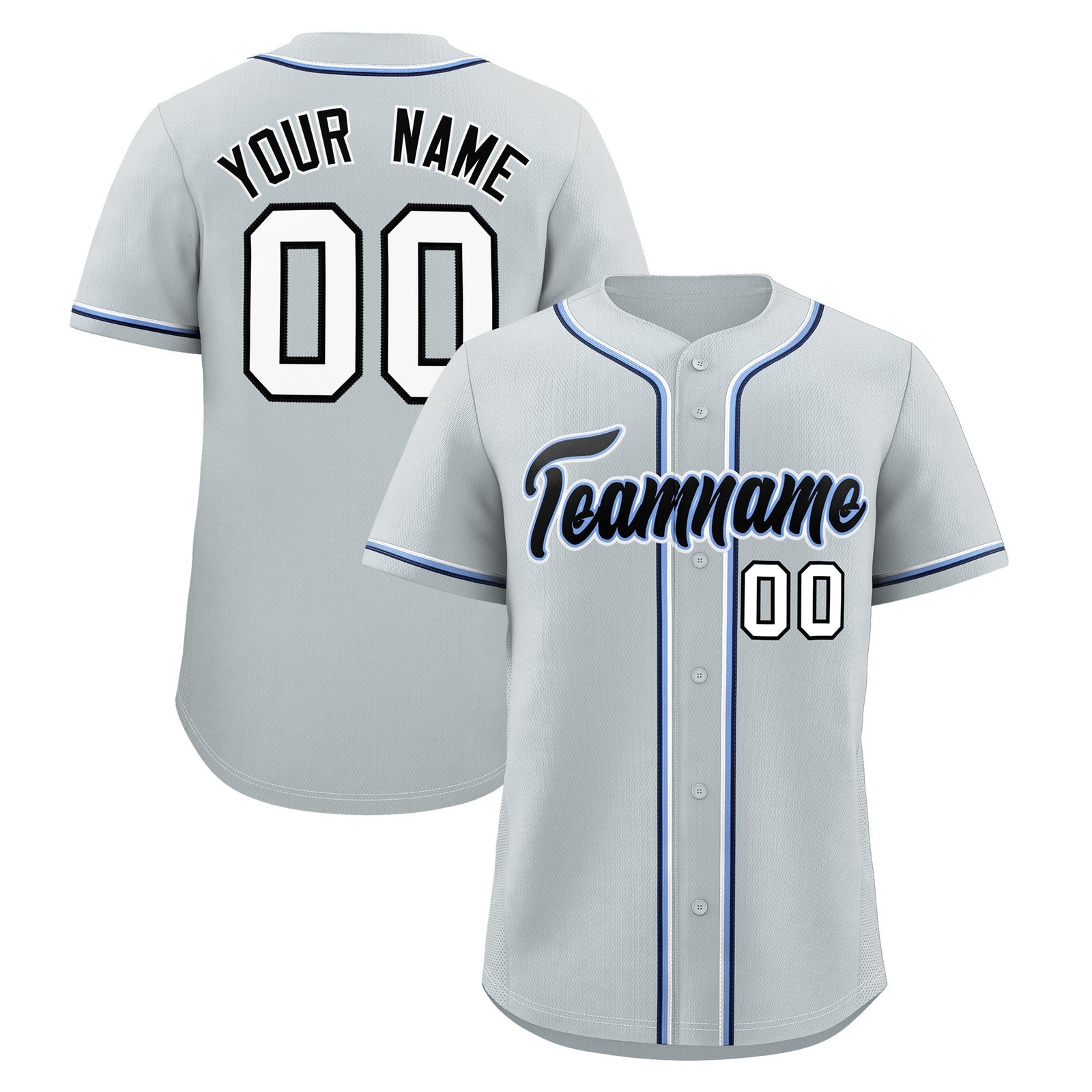 Custom Silver Classic Style Stitched Sports Uniform Personalized For Teams Quick Dry Baseball Jersey| KXKSHOP