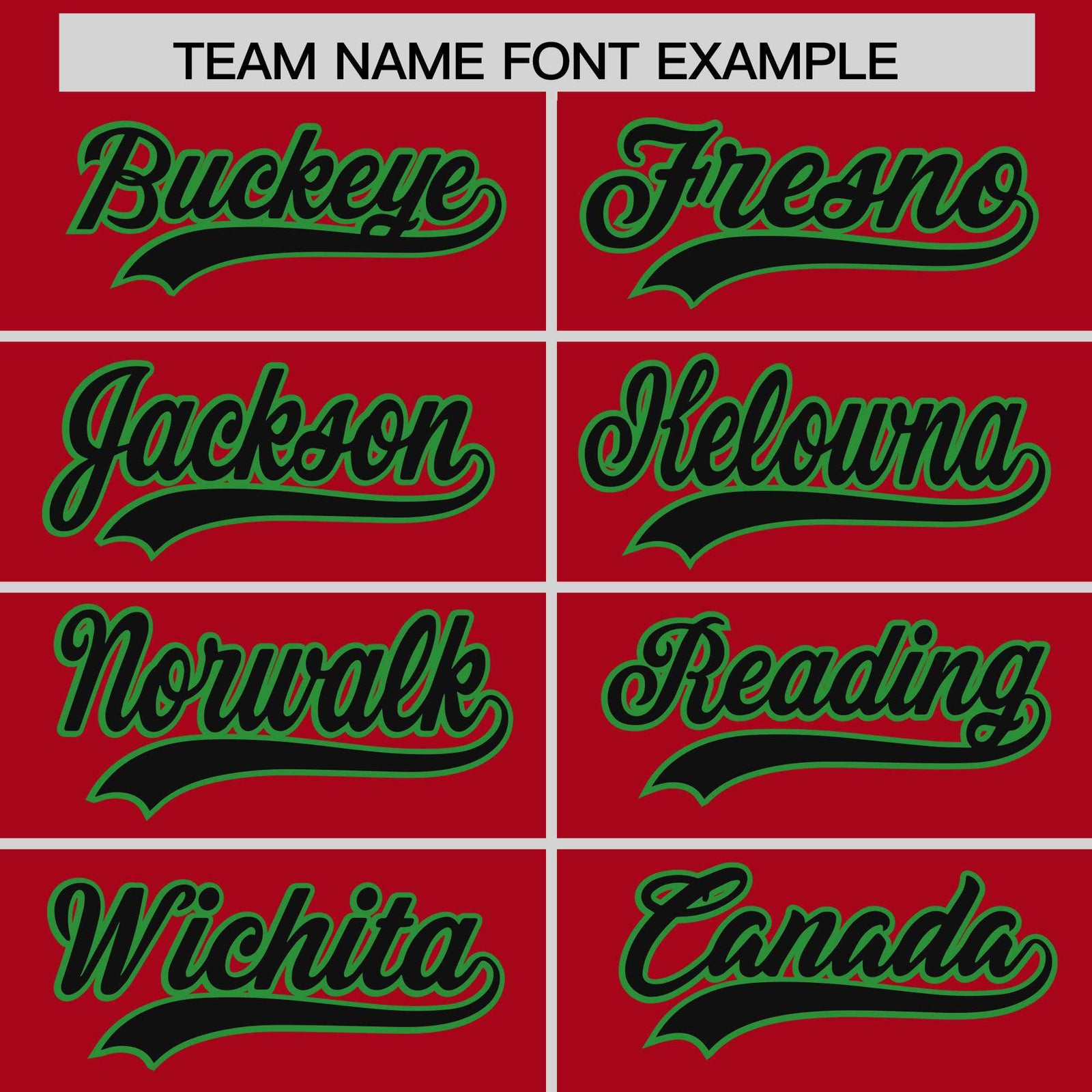 Custom Red Kelly Green Baroque Style Personalized Baseball Jersey