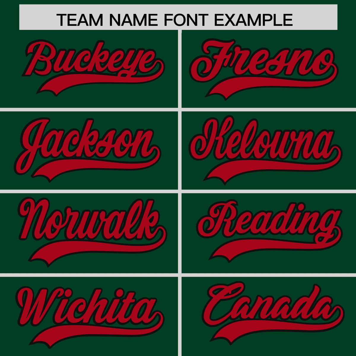 Custom Green Red Baroque Style Personalized Baseball Jersey