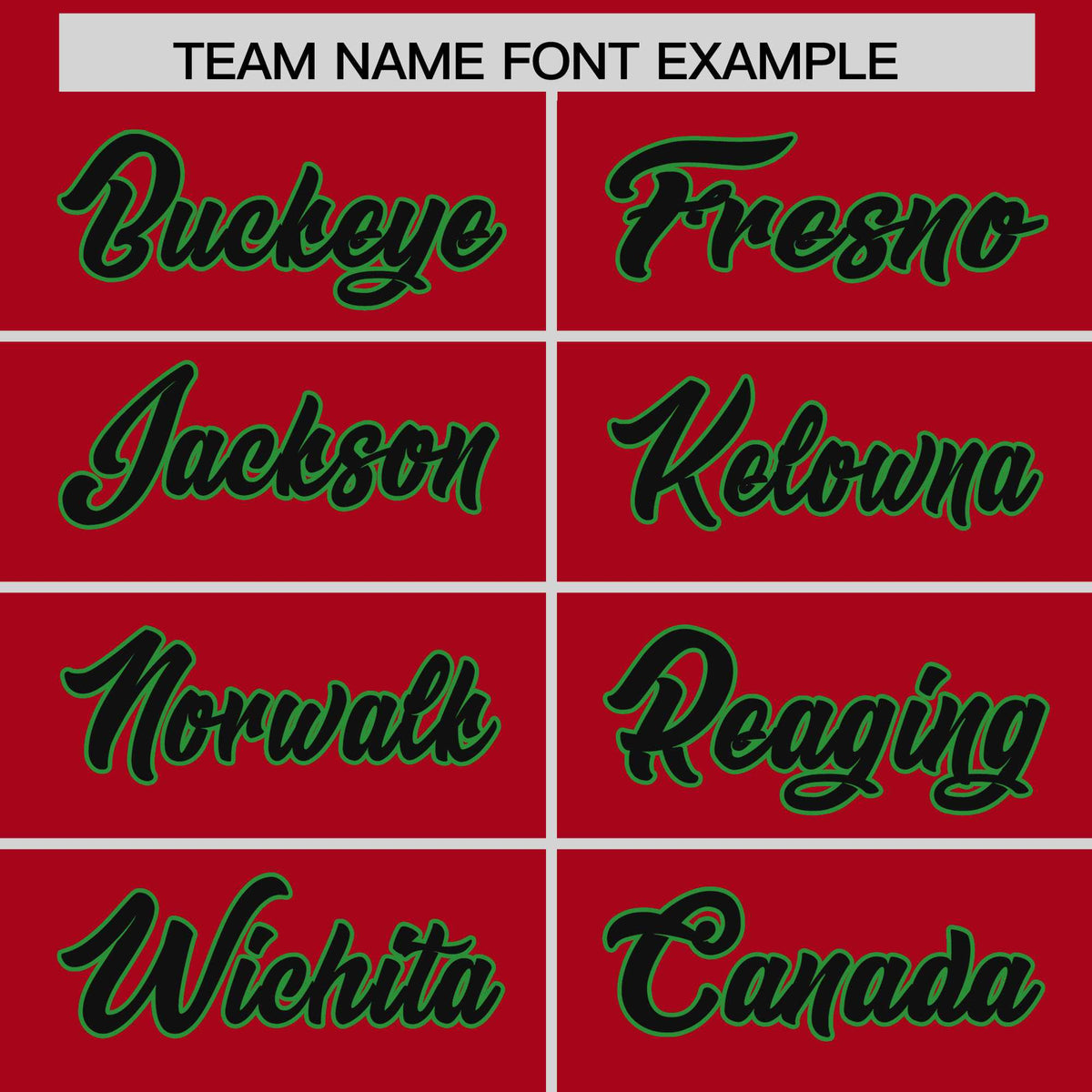 Custom Red Kelly Green Baroque Style Personalized Baseball Jersey