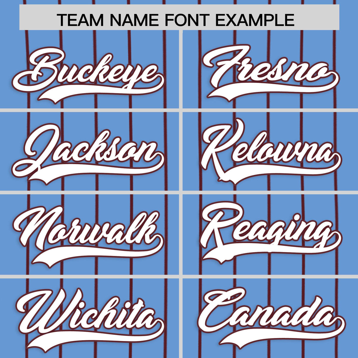 Custom Powder Blue Burgundy Stripe Fashion Authentic Baseball Jersey