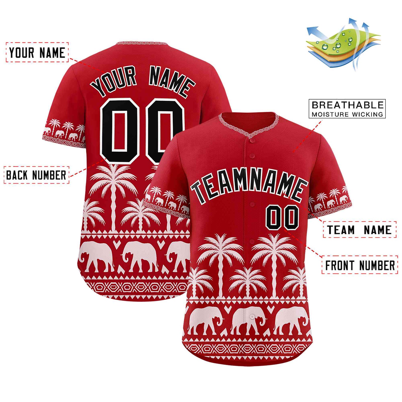 Custom Red White Graffiti Pattern Personalized Bossinia Style Authentic Baseball Jersey