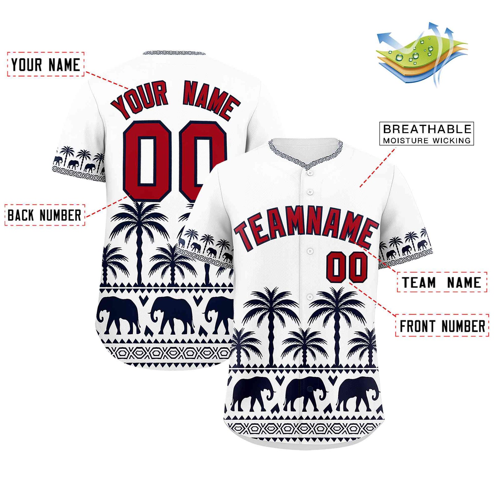 Custom White Navy Graffiti Pattern Personalized Bossinia Style Authentic Baseball Jersey