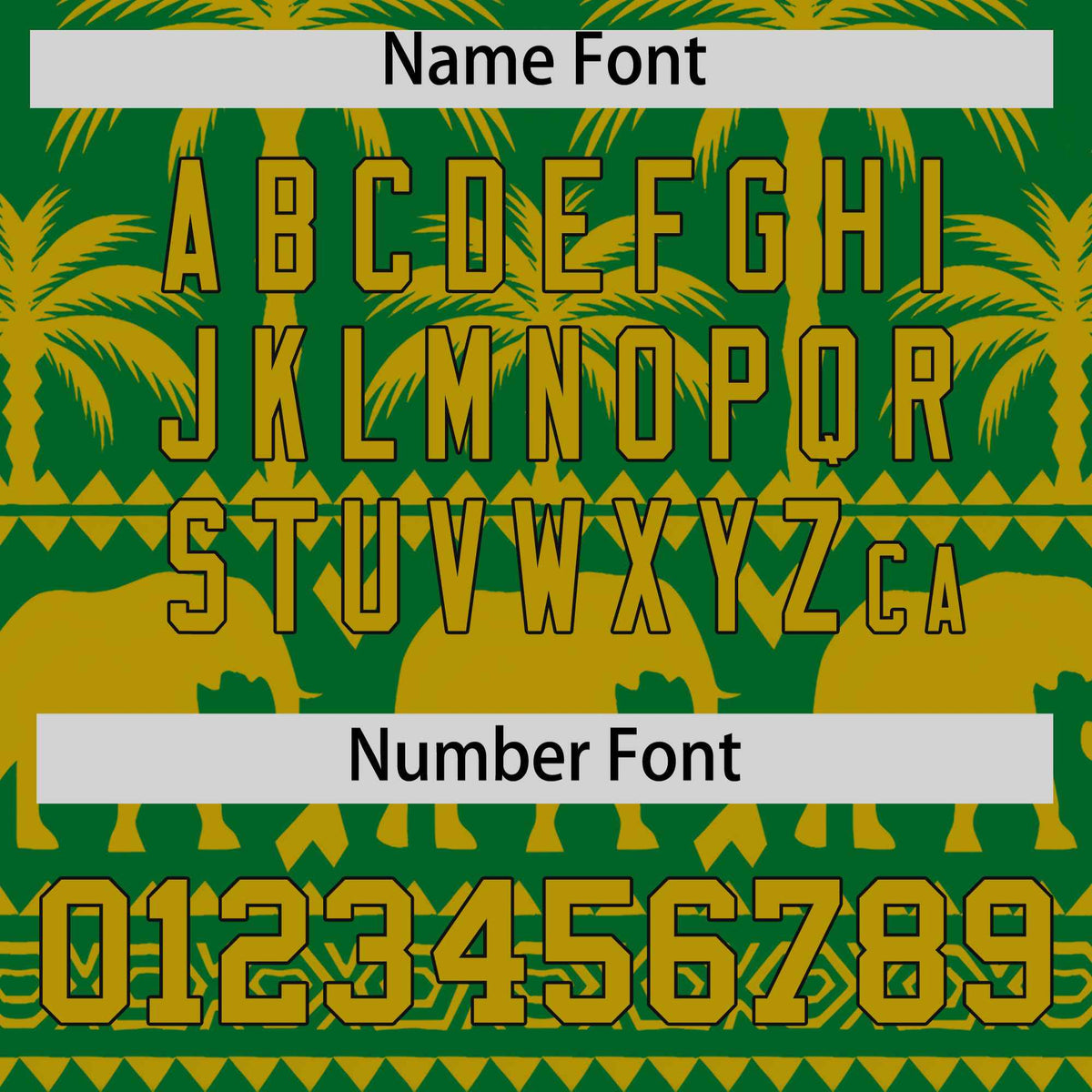 Custom Kelly Green Old Gold Graffiti Pattern Personalized Bossinia Style Authentic Baseball Jersey