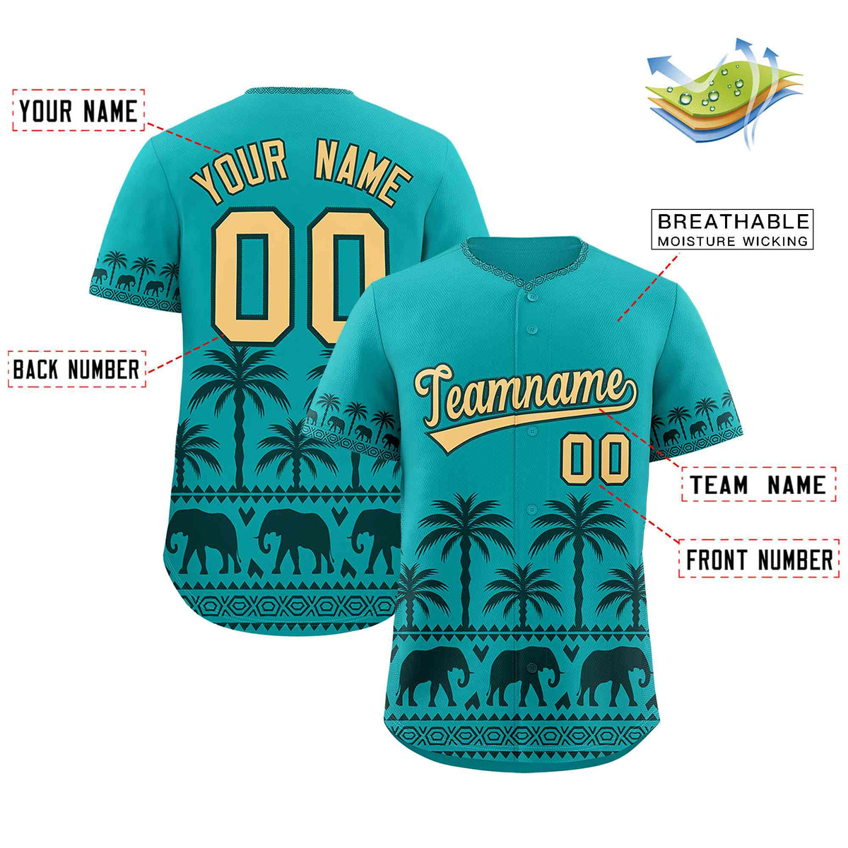 Custom Aqua Midnight Green Graffiti Pattern Personalized Bossinia Style Authentic Baseball Jersey