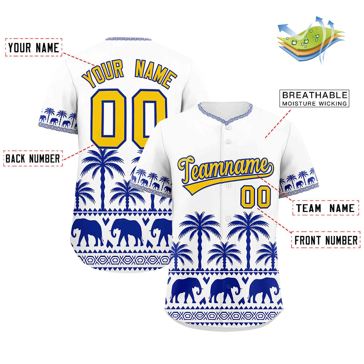 Custom White Royal Graffiti Pattern Personalized Bossinia Style Authentic Baseball Jersey