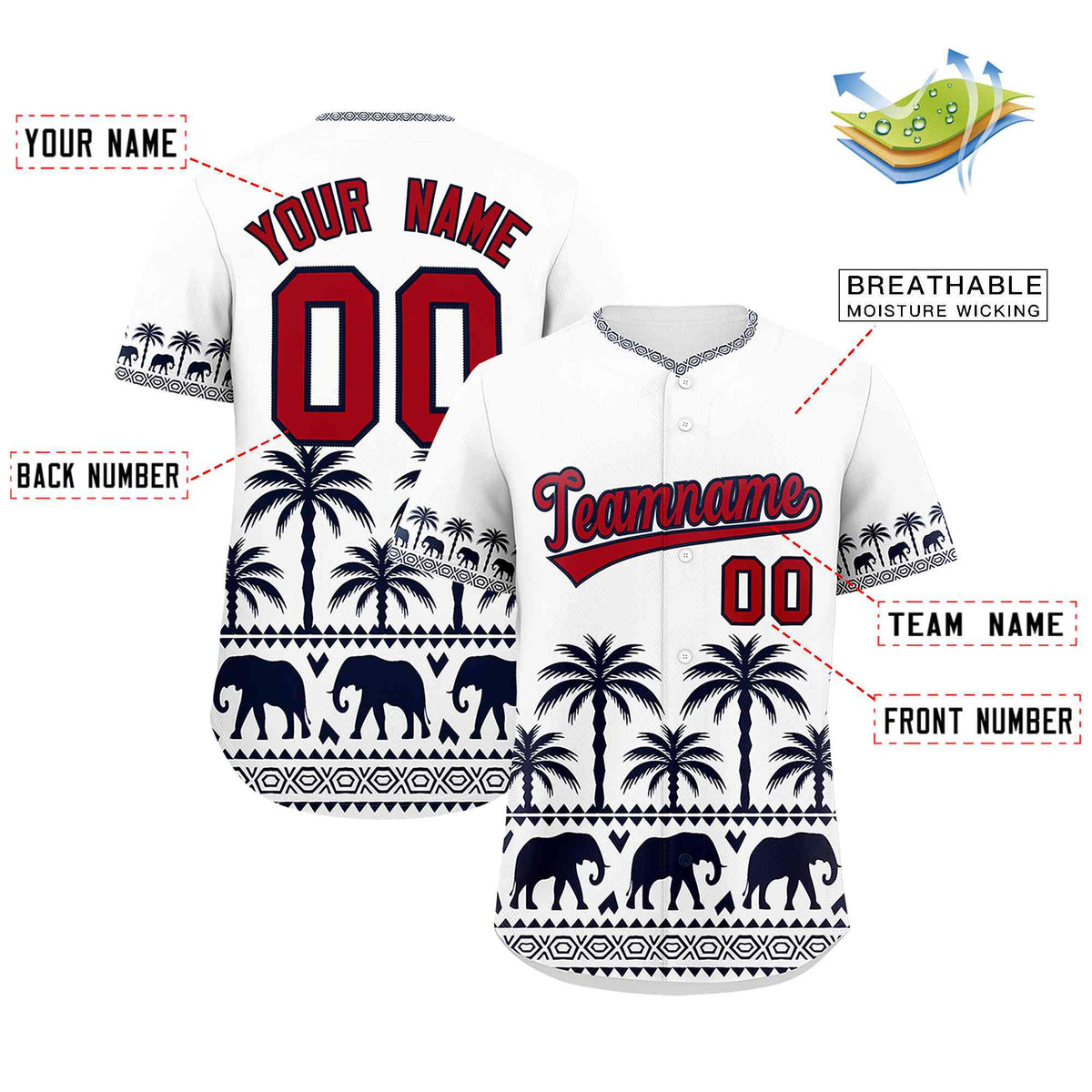 Custom White Navy Graffiti Pattern Personalized Bossinia Style Authentic Baseball Jersey