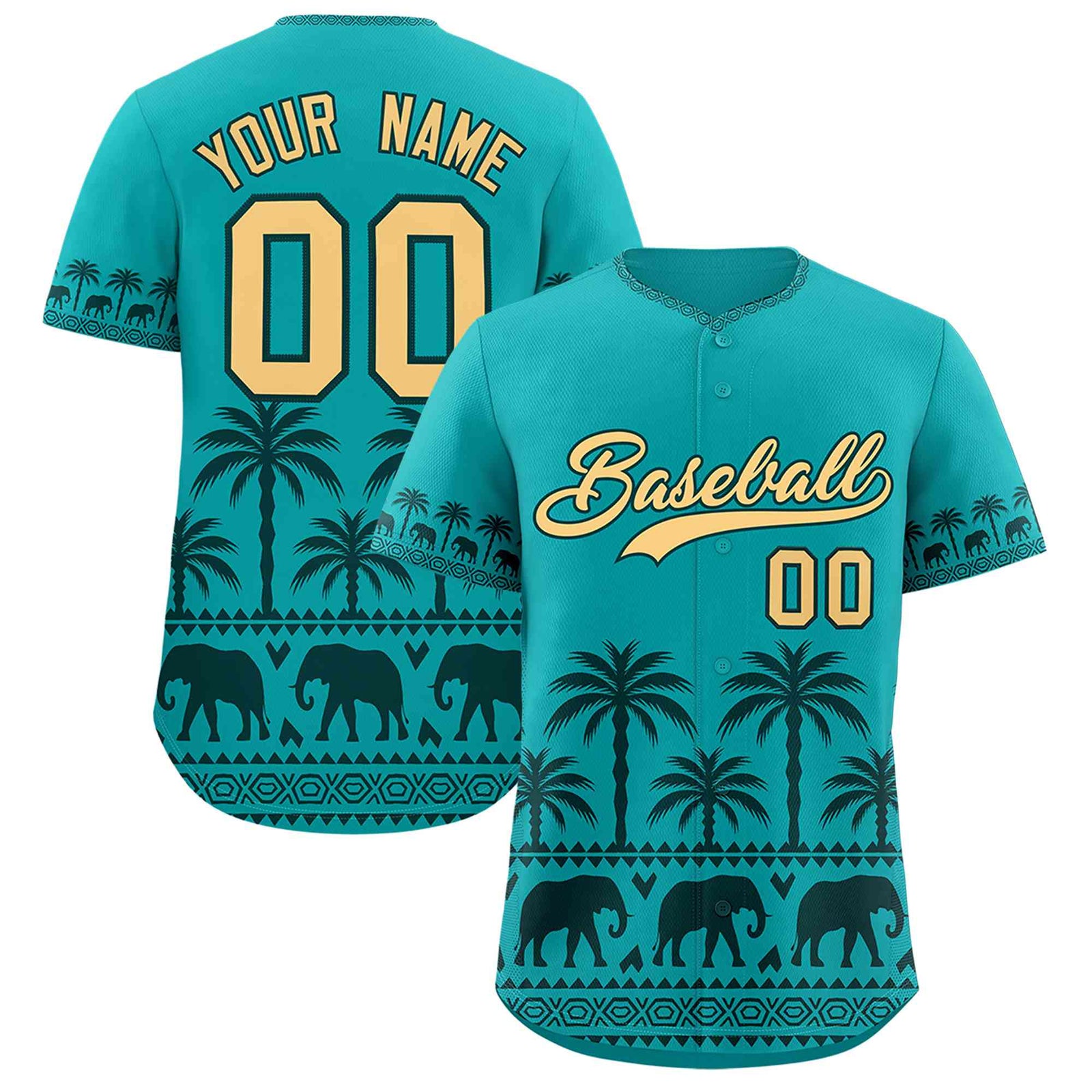 Custom Aqua Midnight Green Graffiti Pattern Personalized Bossinia Style Authentic Baseball Jersey