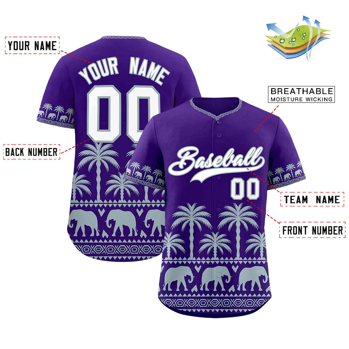 Custom Purple Silver Graffiti Pattern Personalized Bossinia Style Authentic Baseball Jersey