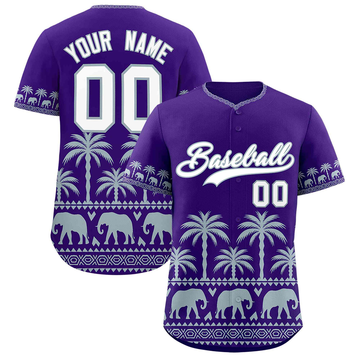 Custom Purple Silver Graffiti Pattern Personalized Bossinia Style Authentic Baseball Jersey