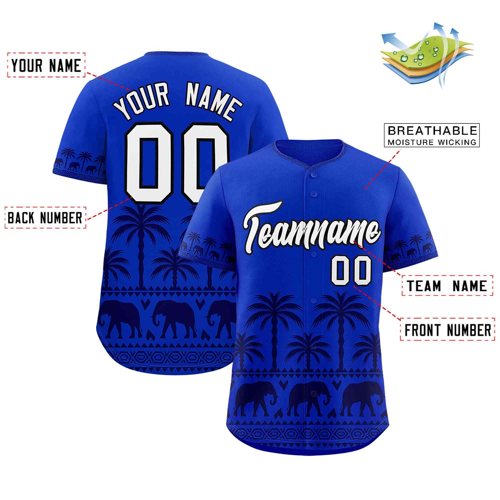 Custom Royal Navy Graffiti Pattern Personalized Bossinia Style Authentic Baseball Jersey