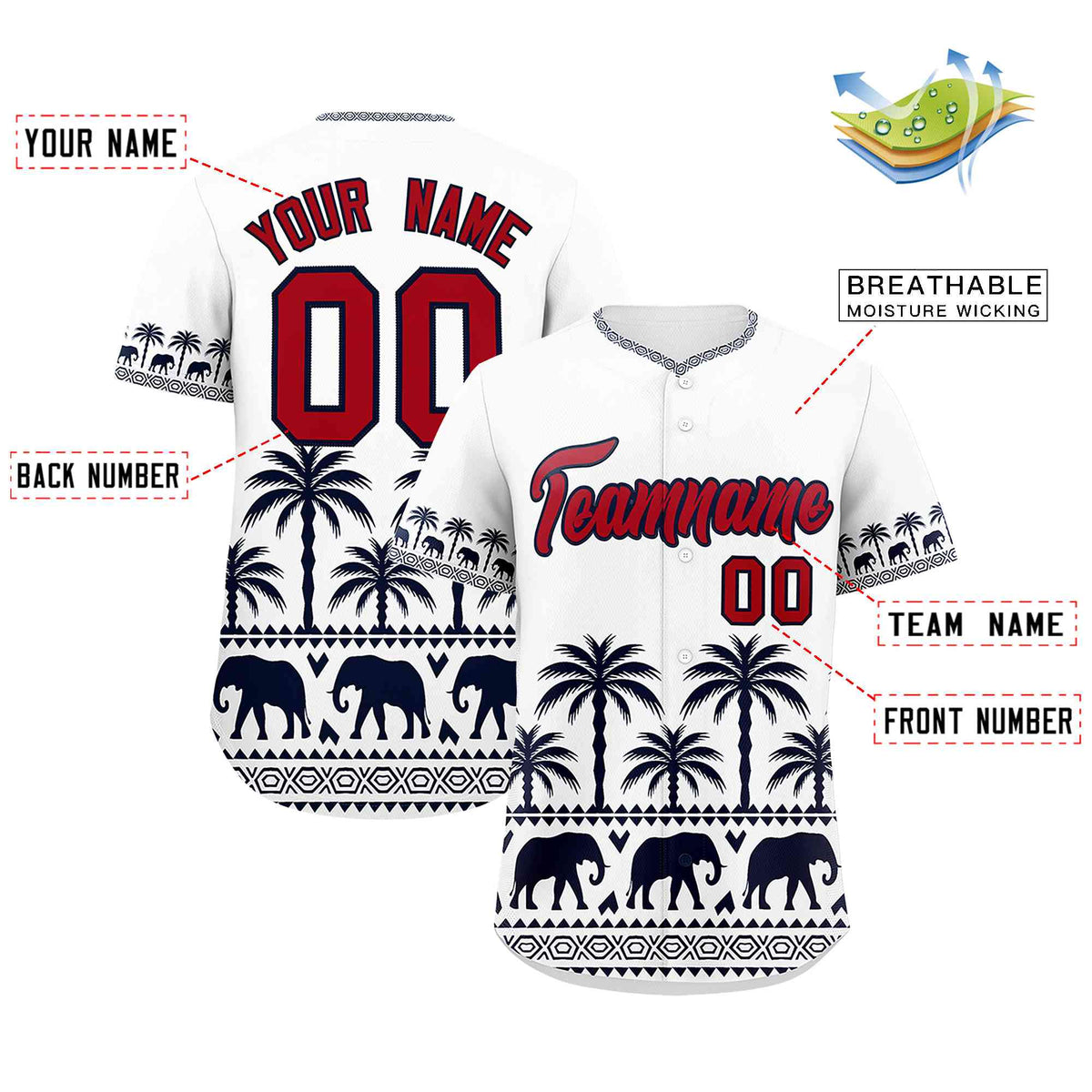 Custom White Navy Graffiti Pattern Personalized Bossinia Style Authentic Baseball Jersey