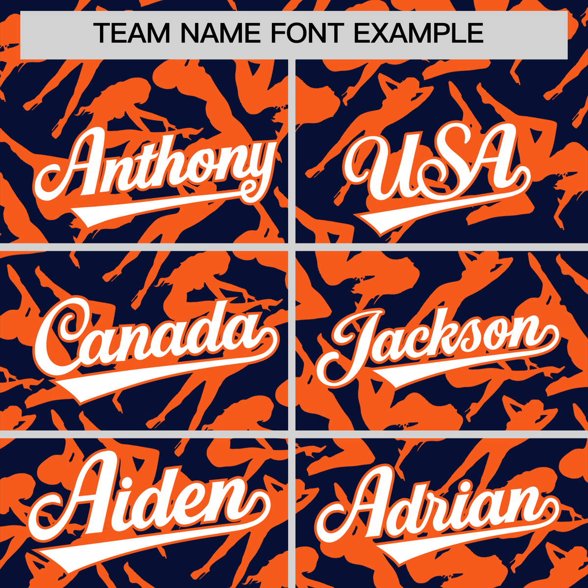 Custom Navy Orange Playboy Graffiti Pattern Authentic Baseball Jersey