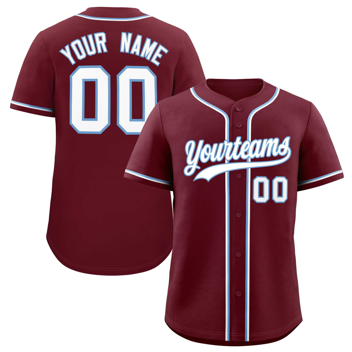 Custom Maroon Classic Style Authentic Baseball Jersey