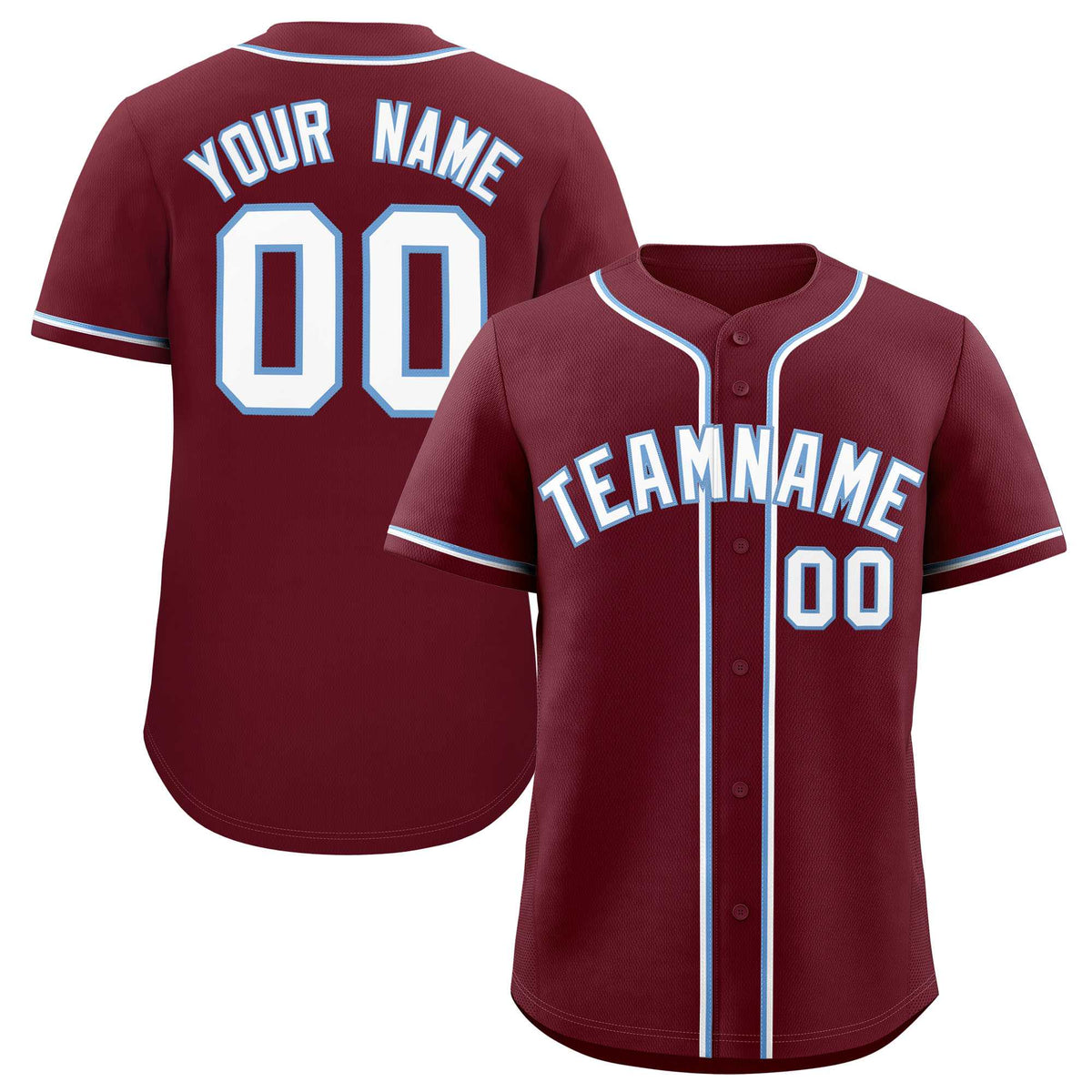 Custom Maroon Classic Style Authentic Baseball Jersey