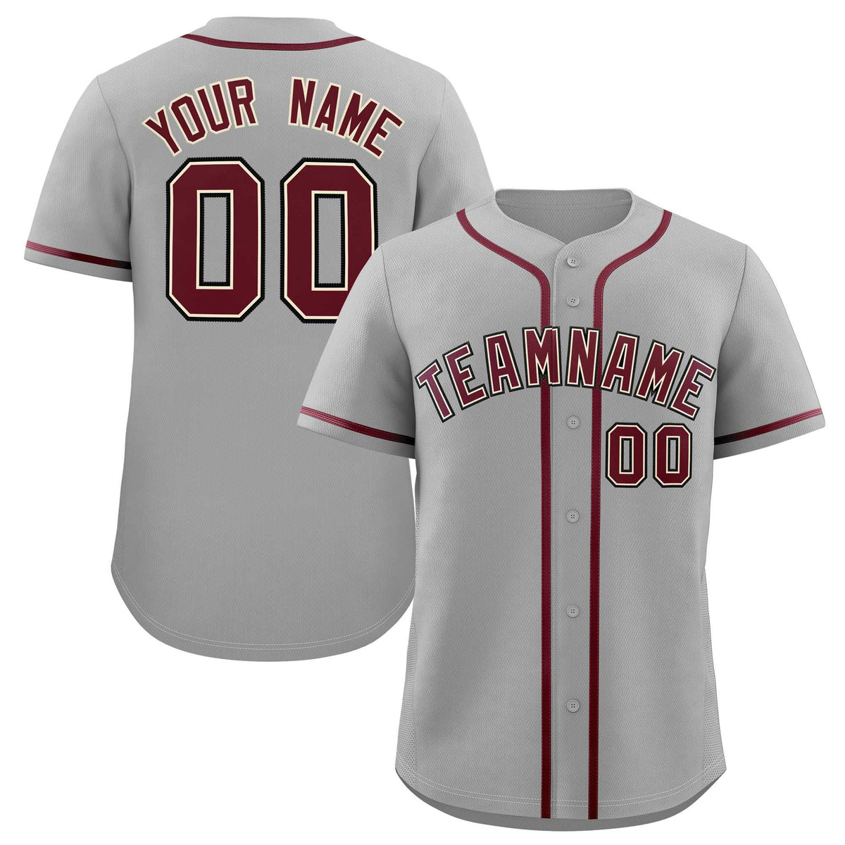 Custom Gray Classic Style Authentic Baseball Jersey