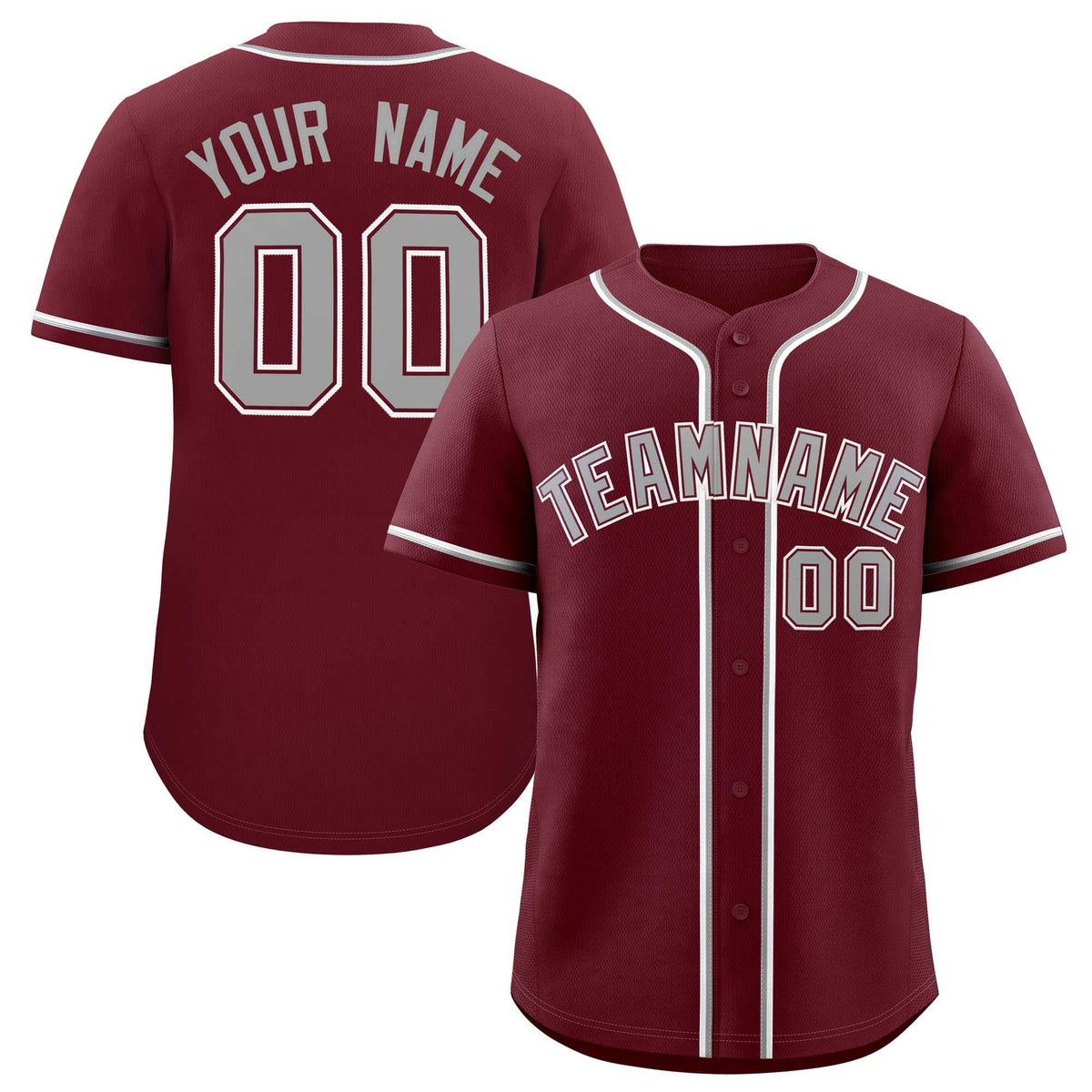 Custom Maroon Classic Style Authentic Baseball Jersey