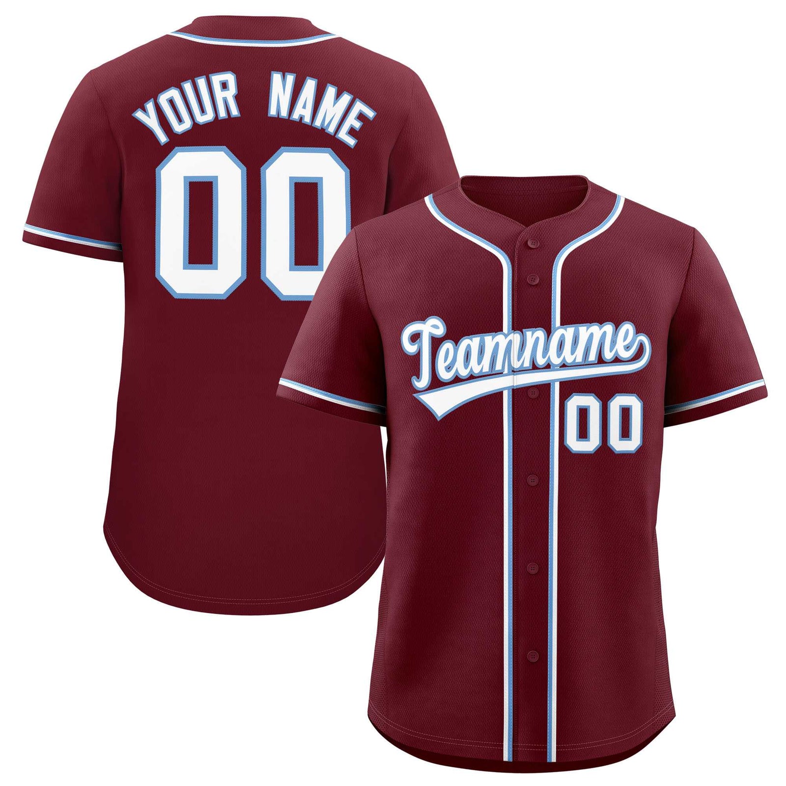 Custom Maroon Classic Style Authentic Baseball Jersey