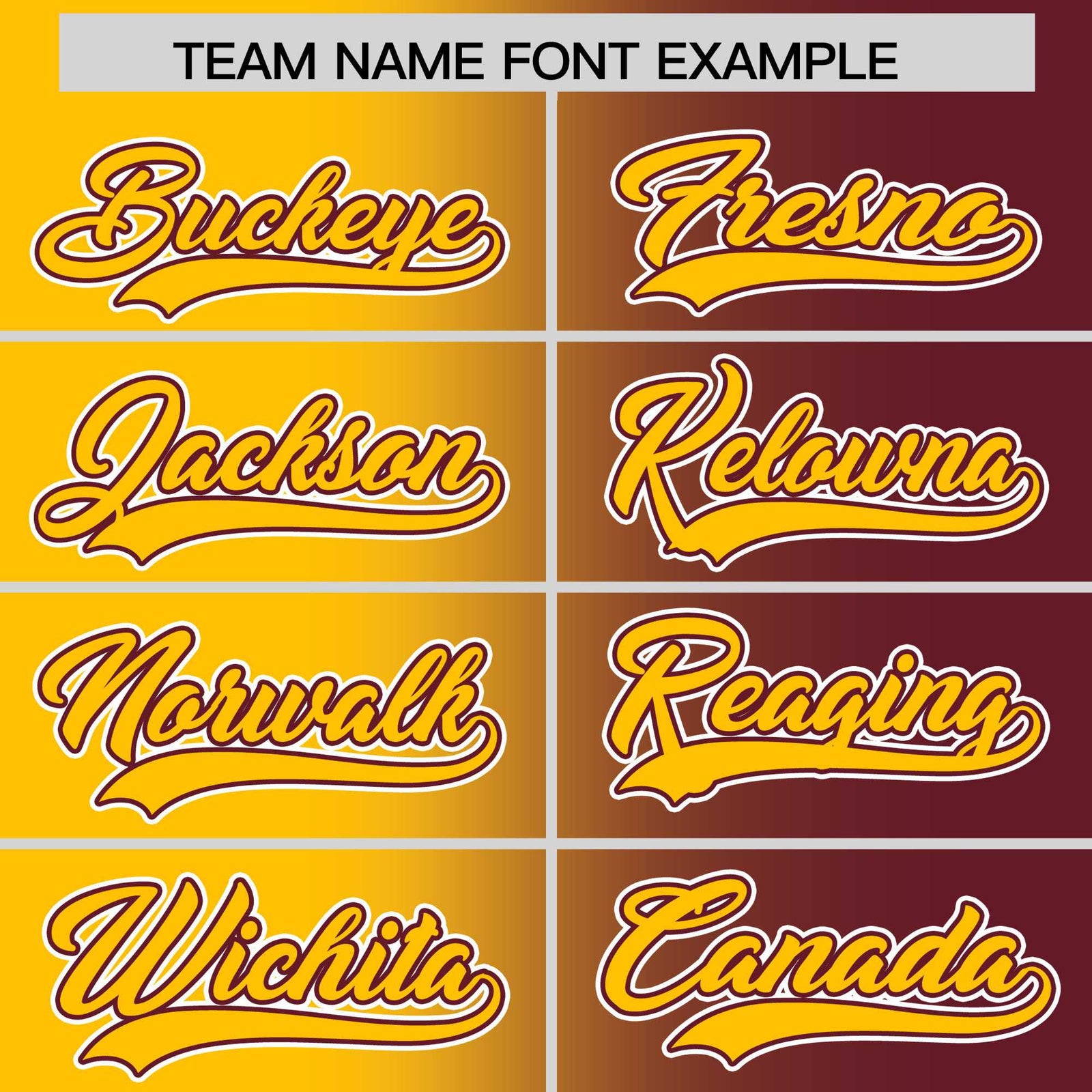 Custom Yellow Maroon Two Tone Gradient Fashion Authentic Baseball Jersey