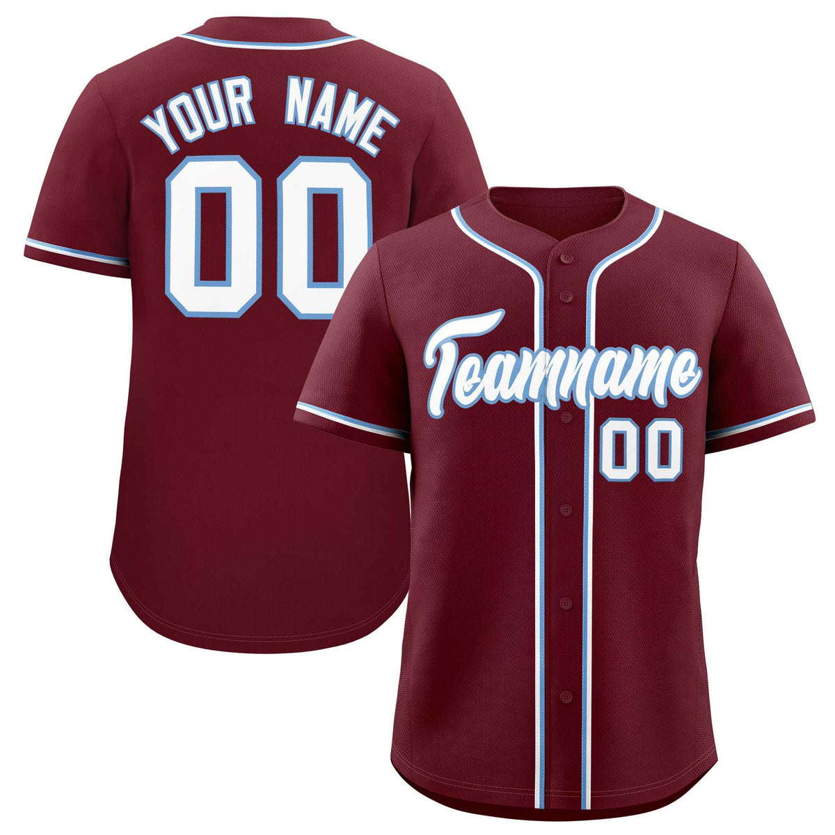 Custom Maroon Classic Style Authentic Baseball Jersey