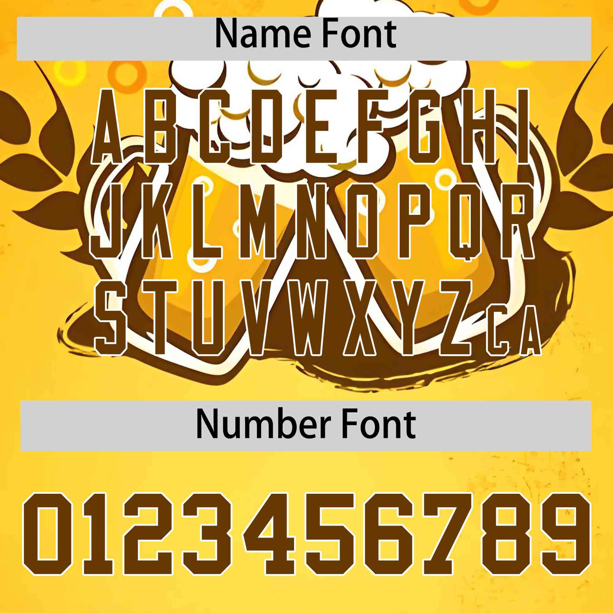 Custom Yellow Light Brown National Beer Day Personalized Beer Pattern Baseball Jersey | Suitable For Groups Or Parties | KXKSHOP