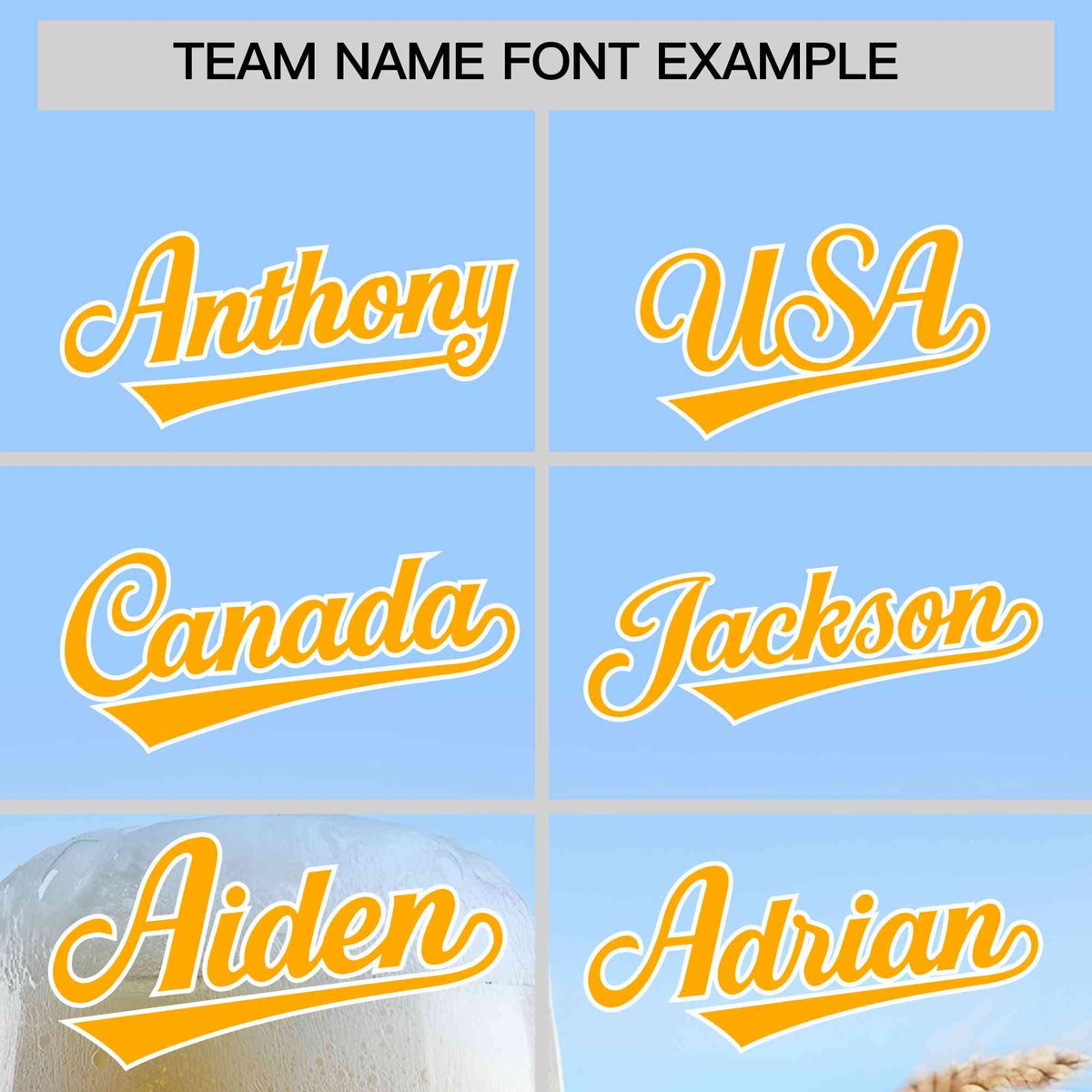 Custom Light Blue Gold National Beer Day Personalized Beer Pattern Baseball Jersey | Suitable For Groups Or Parties | KXKSHOP